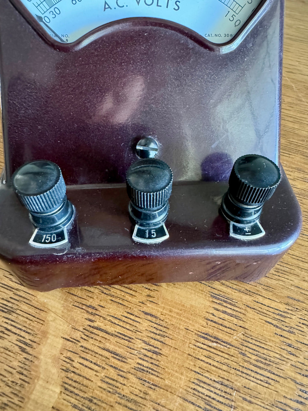 Vintage Welch Scientific Co. A.C. Volt Meter | Brown Bakelite Welch Scientific Co Volt Meter| Industrial Lab Equipment Voltmeter