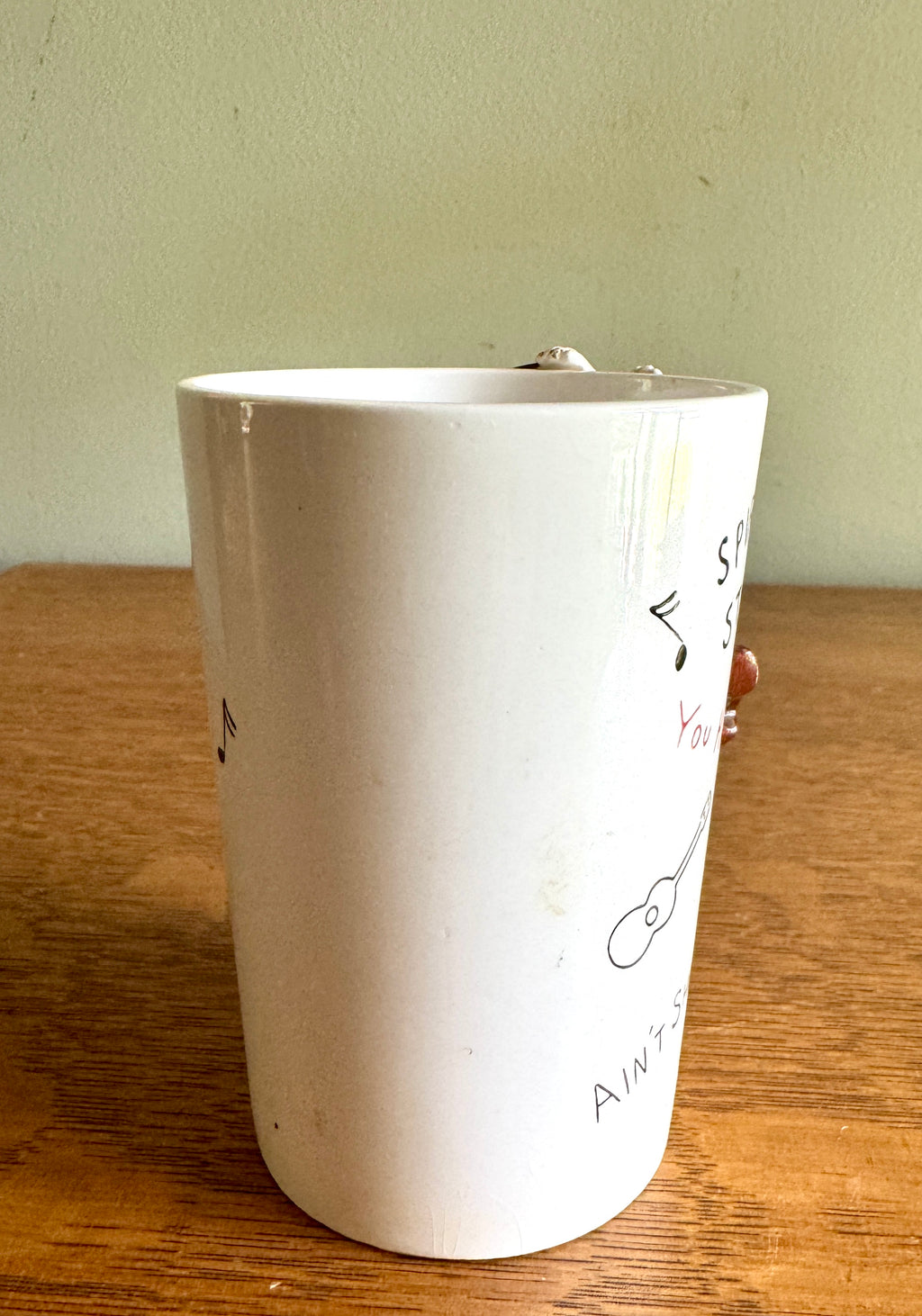 Ceramic Roaring 20's Theme Mug ~ 3D Flapper Dancing Girl Cup ~ Japan Novelty Cup ~ Roaring 20s Bar Decor