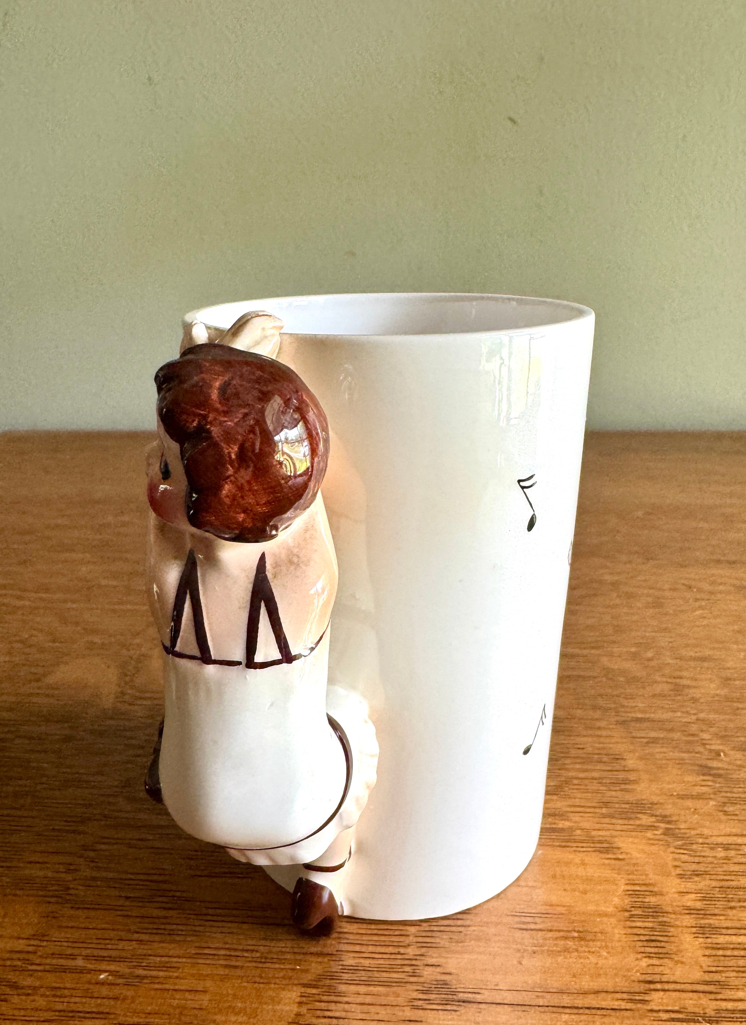 Ceramic Roaring 20's Theme Mug ~ 3D Flapper Dancing Girl Cup ~ Japan Novelty Cup ~ Roaring 20s Bar Decor