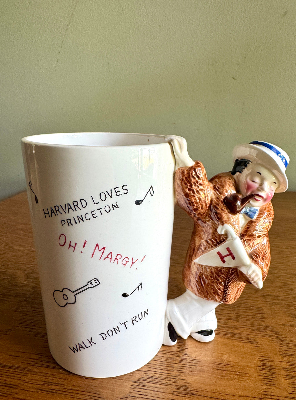 Vtg Harvard Loves Princeton Shafford Japan Roaring 20’s Ceramic Mug
