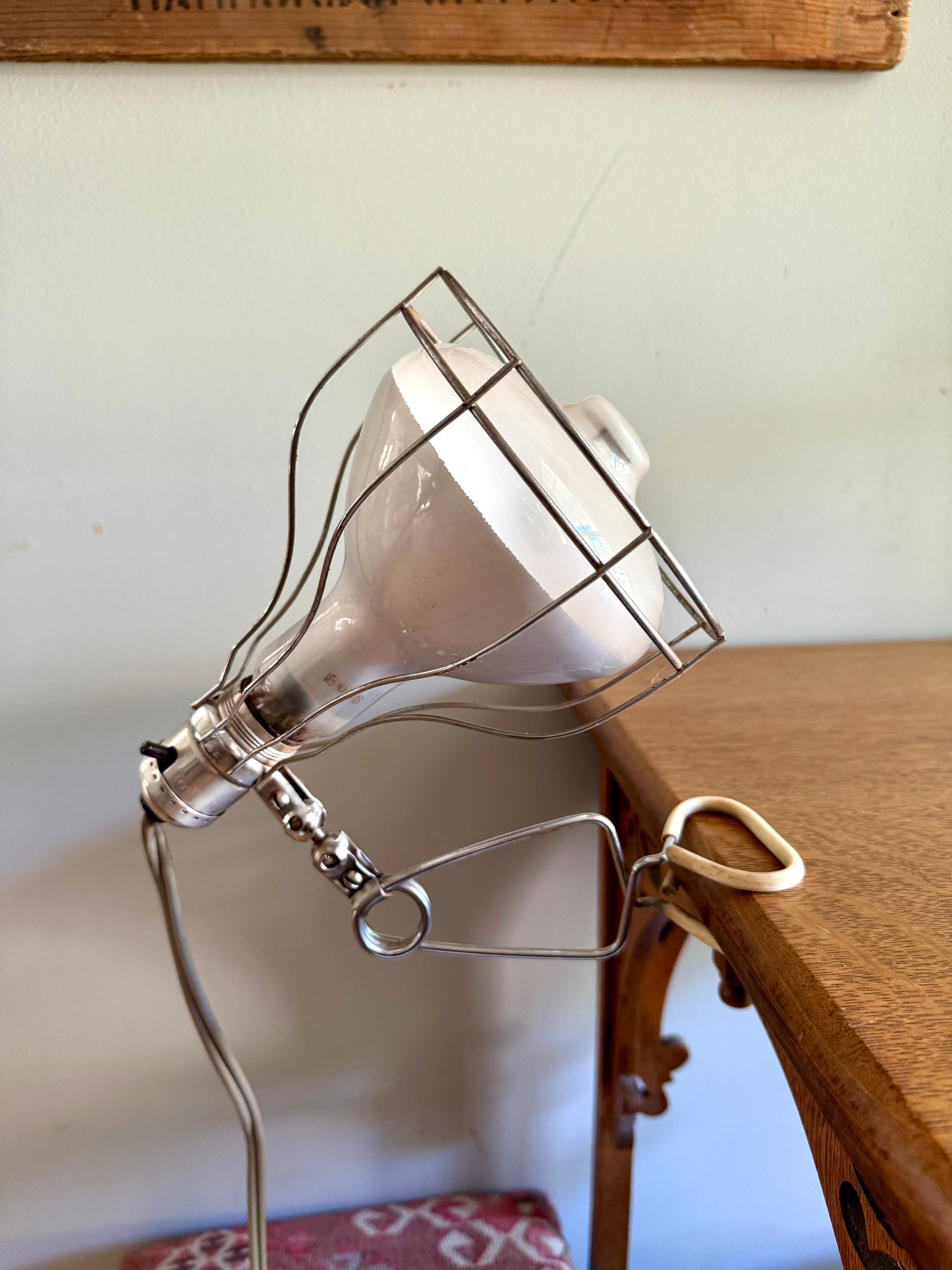 Vintage Sylvania Sunlamp Heat Lamp Kit | Clamp On Sylvania Sunlamp Heat Lamp | Clamp On Heatlamp