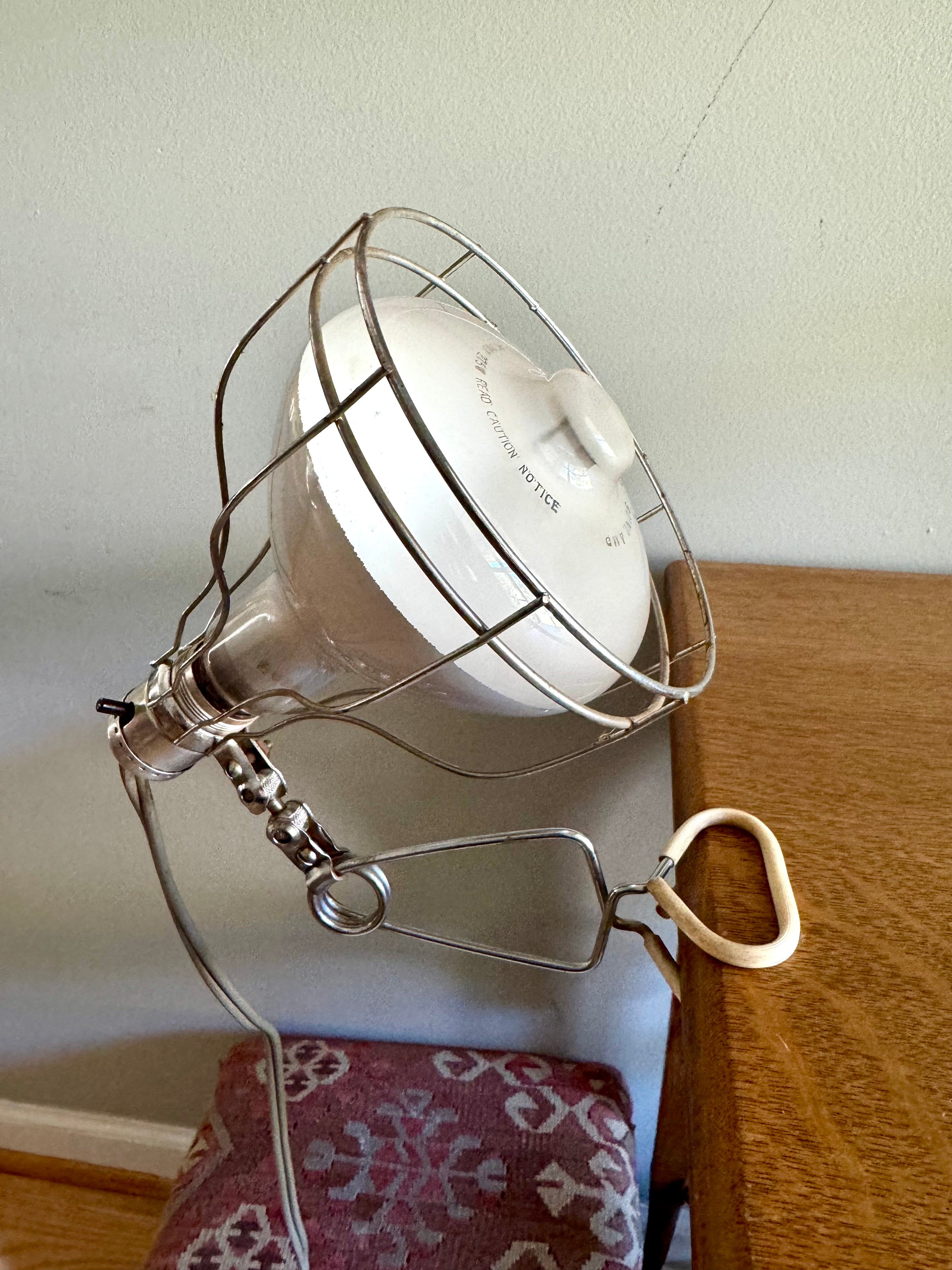 Vintage Sylvania Sunlamp Heat Lamp Kit | Clamp On Sylvania Sunlamp Heat Lamp | Clamp On Heatlamp