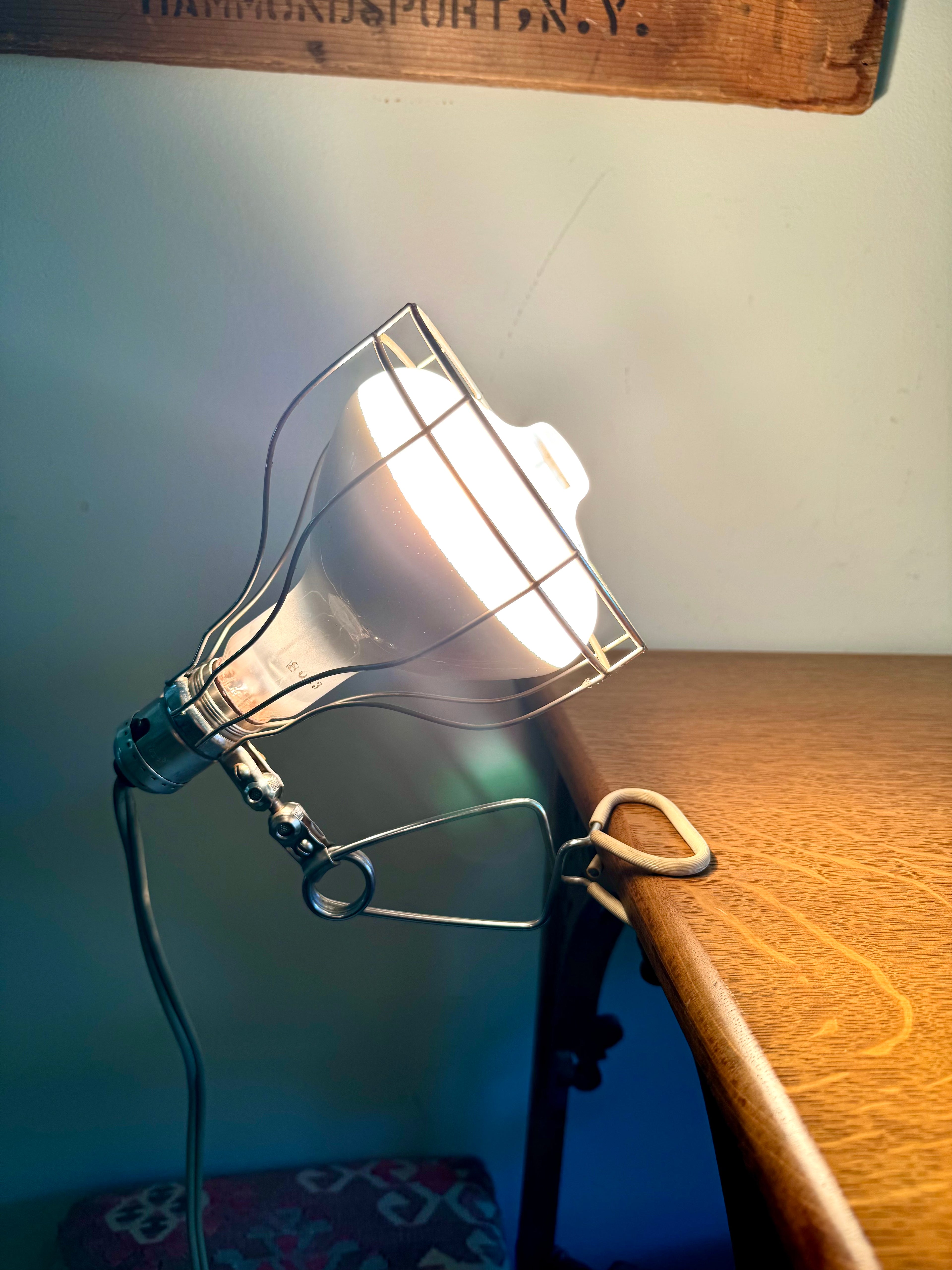 Vintage Sylvania Sunlamp Heat Lamp Kit | Clamp On Sylvania Sunlamp Heat Lamp | Clamp On Heatlamp