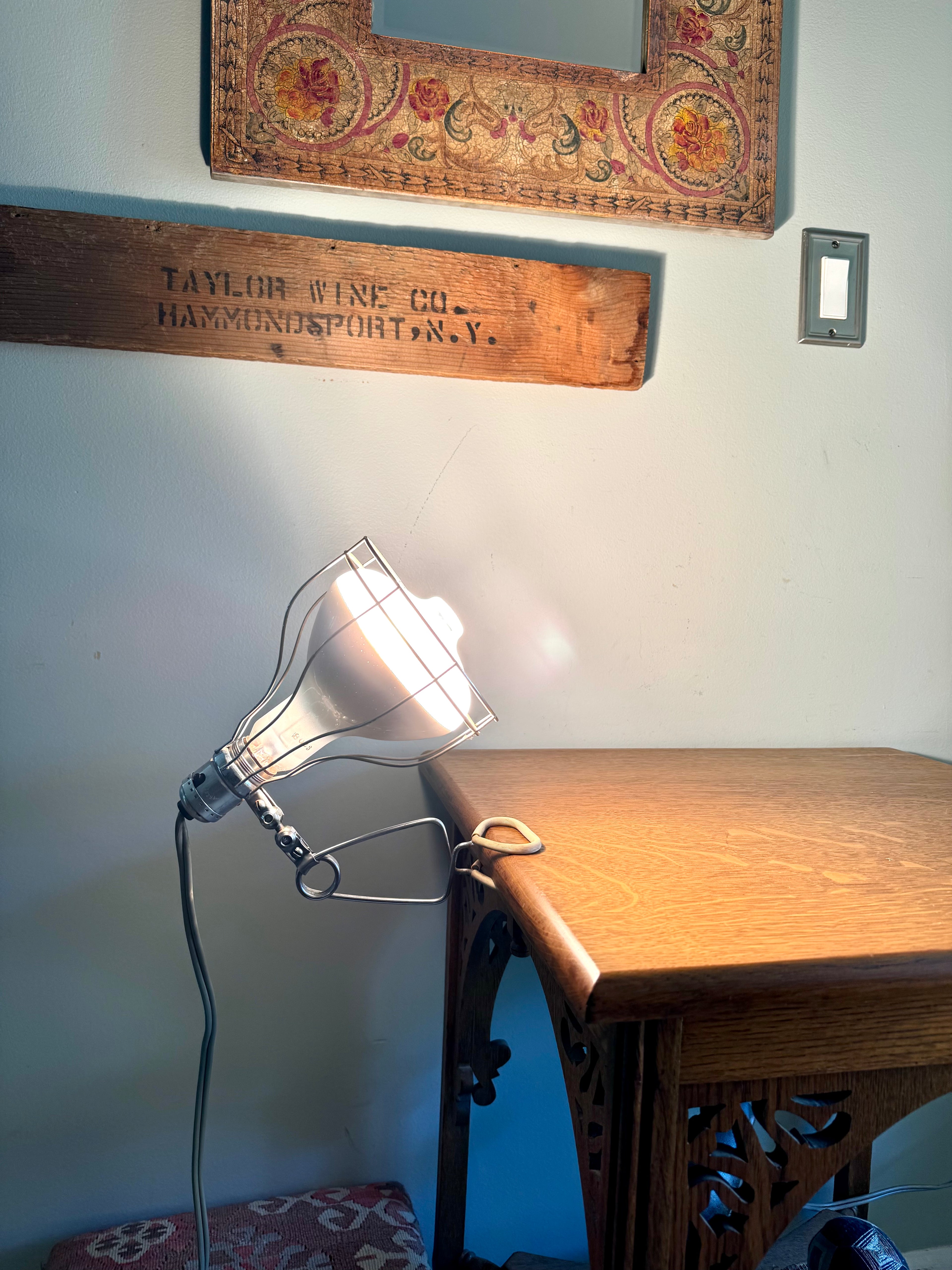 Vintage Sylvania Sunlamp Heat Lamp Kit | Clamp On Sylvania Sunlamp Heat Lamp | Clamp On Heatlamp