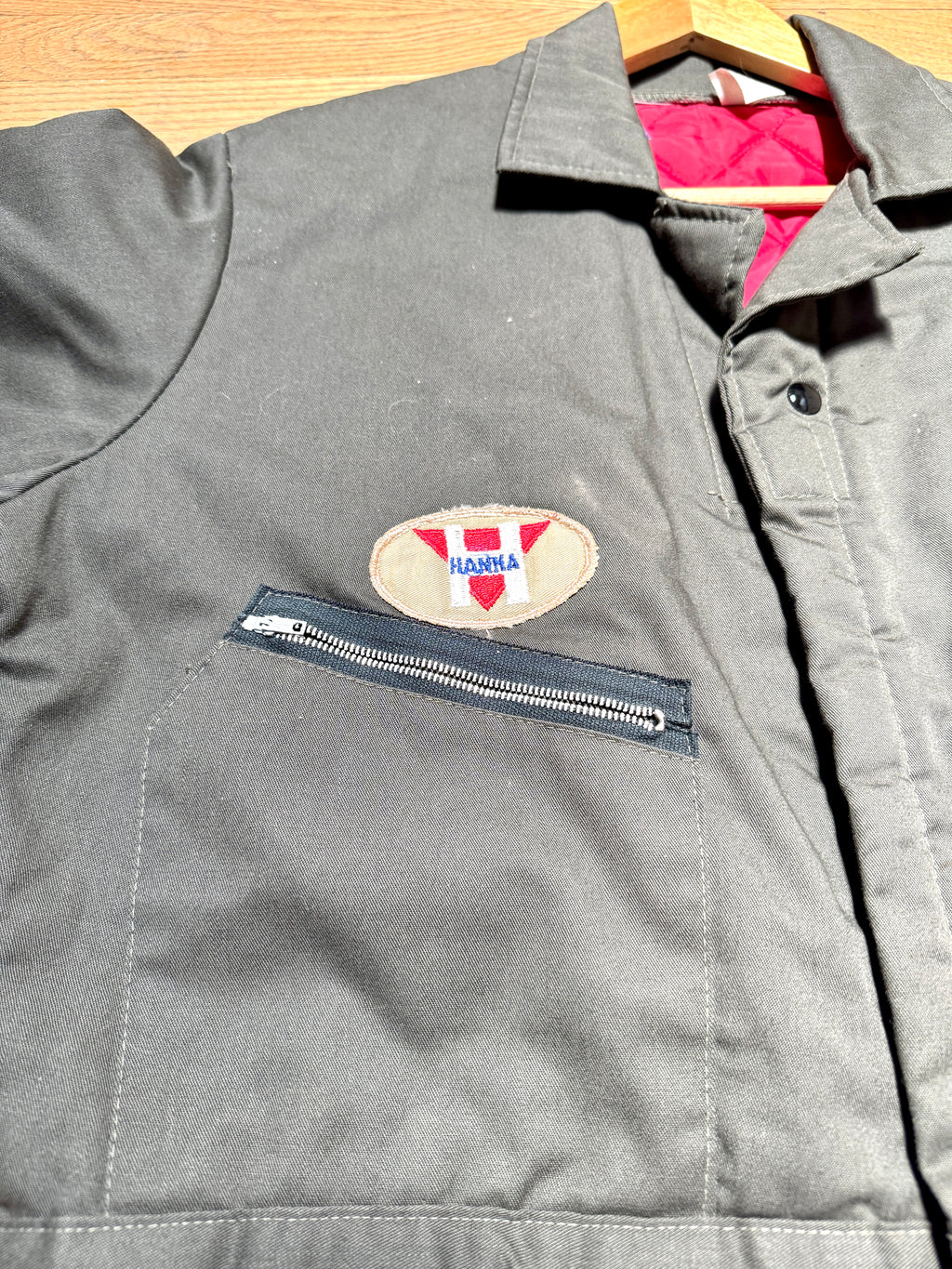1980s Workwear Quilted Coveralls With Patches ~ Green Insulated Coveralls Size Large