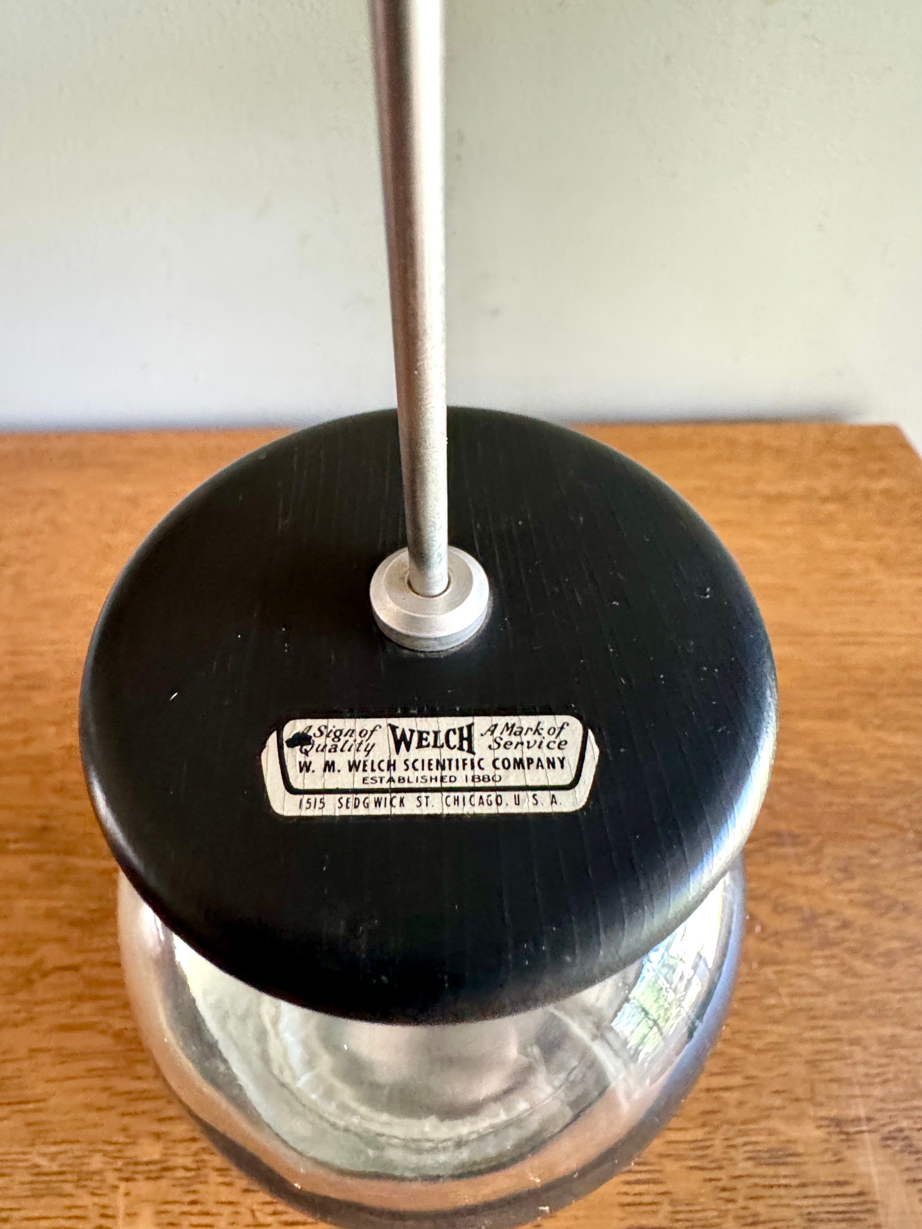 Vintage Welch Scientific Co. Leyden Jar | Welch Scientific Co Jar Capacitor | Industrial Lab Equipment Leyden Jar| Physics Welch Leydon Jar