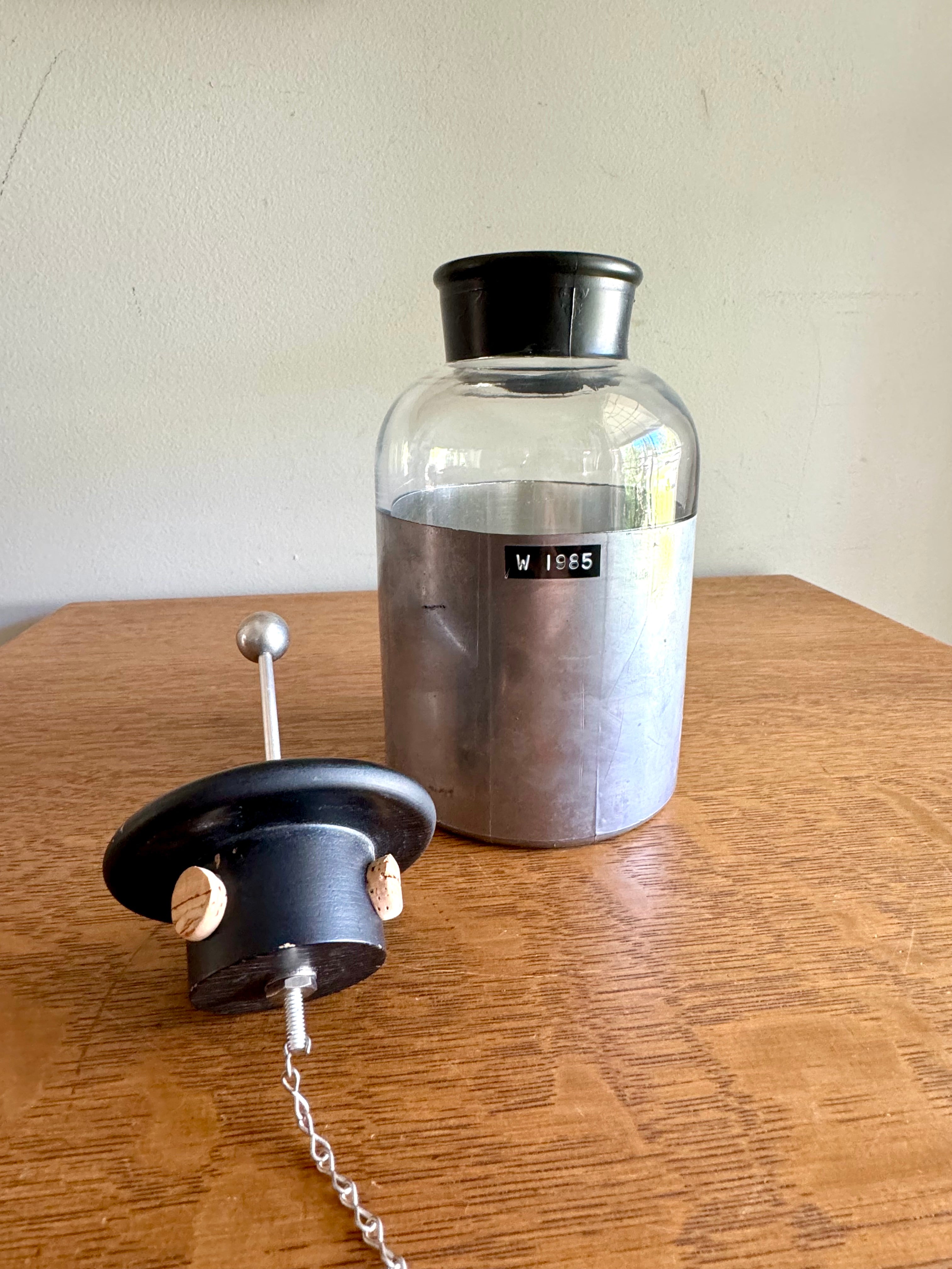 Vintage Welch Scientific Co. Leyden Jar | Welch Scientific Co Jar Capacitor | Industrial Lab Equipment Leyden Jar| Physics Welch Leydon Jar