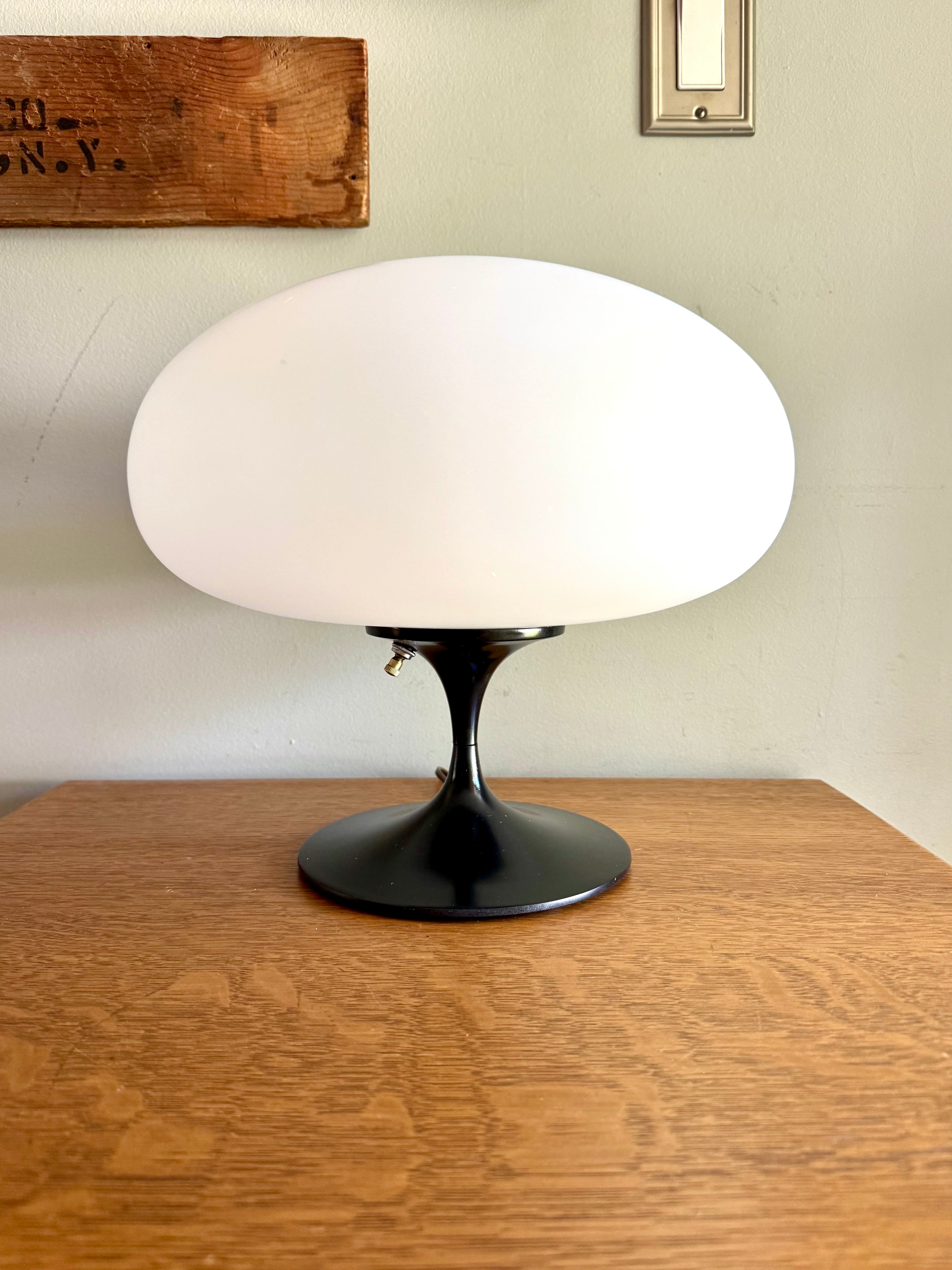 Mid Century Black Tulip Table Lamp By Laurel Co. | Bill Curry Designed Modern Lamp | Mushroom Globed Black Laurel Lamp | MCM Mushroom Lamp (Copy)
