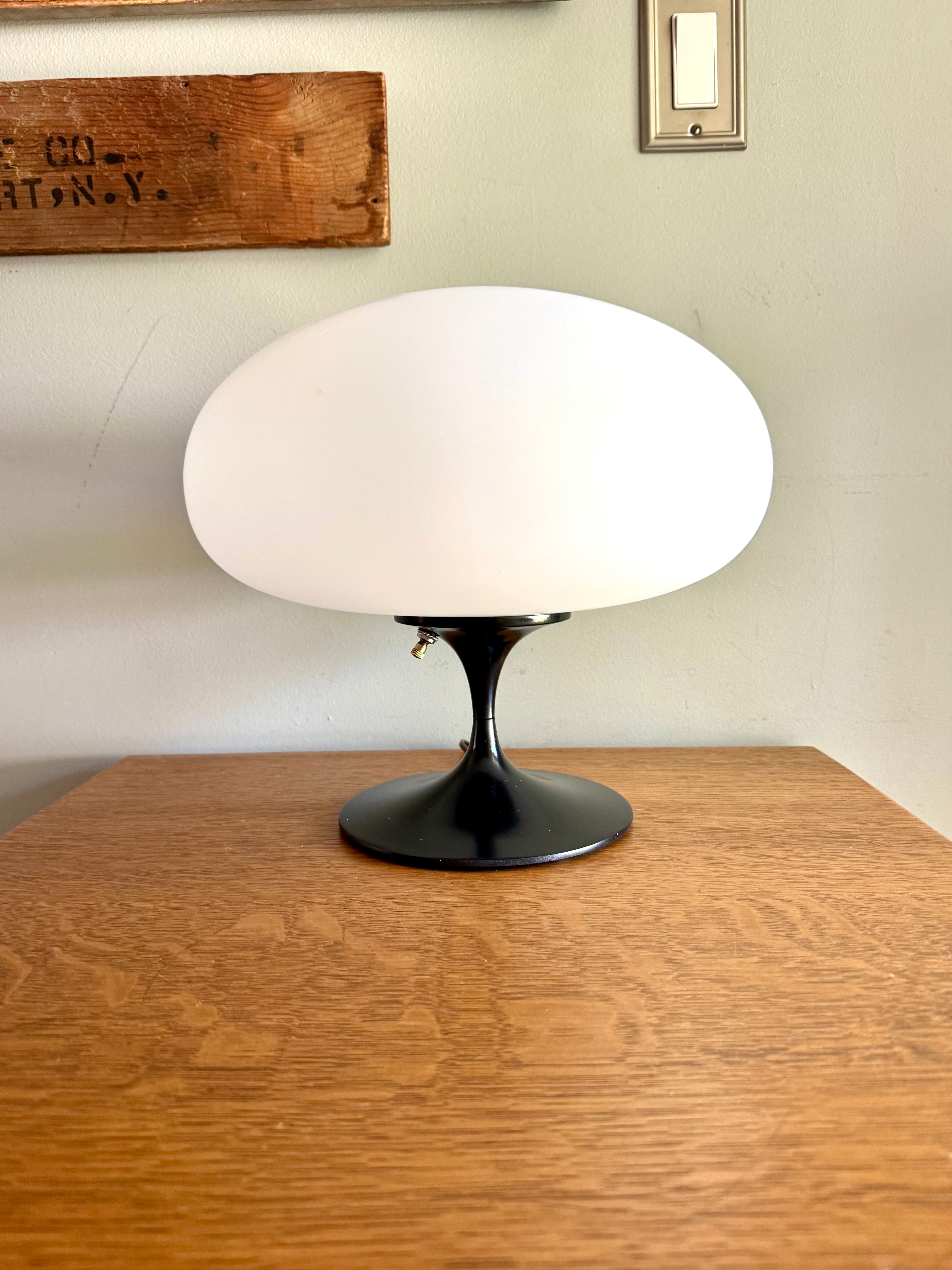 Mid Century Black Tulip Table Lamp By Laurel Co. | Bill Curry Designed Modern Lamp | Mushroom Globed Black Laurel Lamp | MCM Mushroom Lamp (Copy)