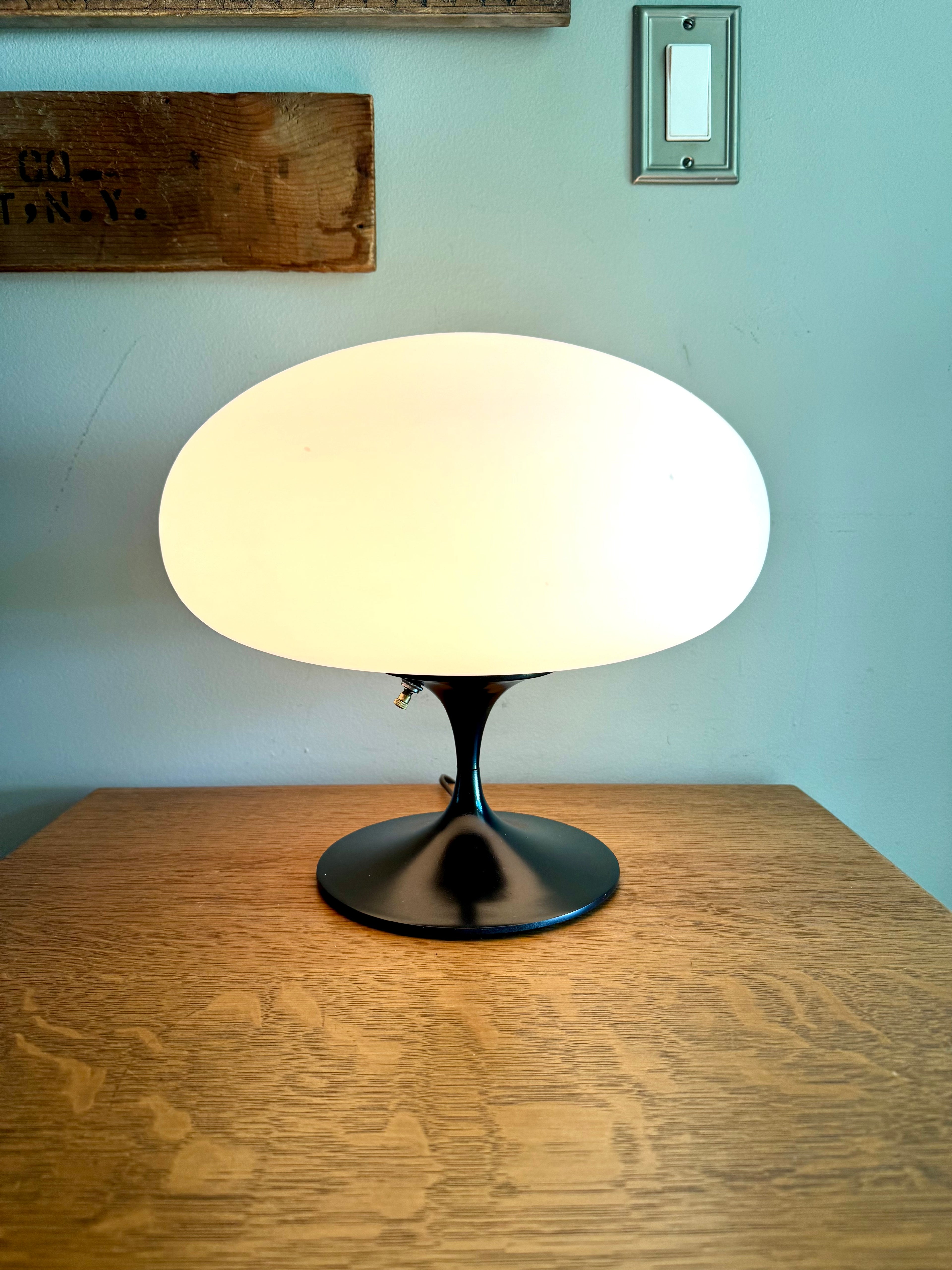 Mid Century Black Tulip Table Lamp By Laurel Co. | Bill Curry Designed Modern Lamp | Mushroom Globed Black Laurel Lamp | MCM Mushroom Lamp (Copy)