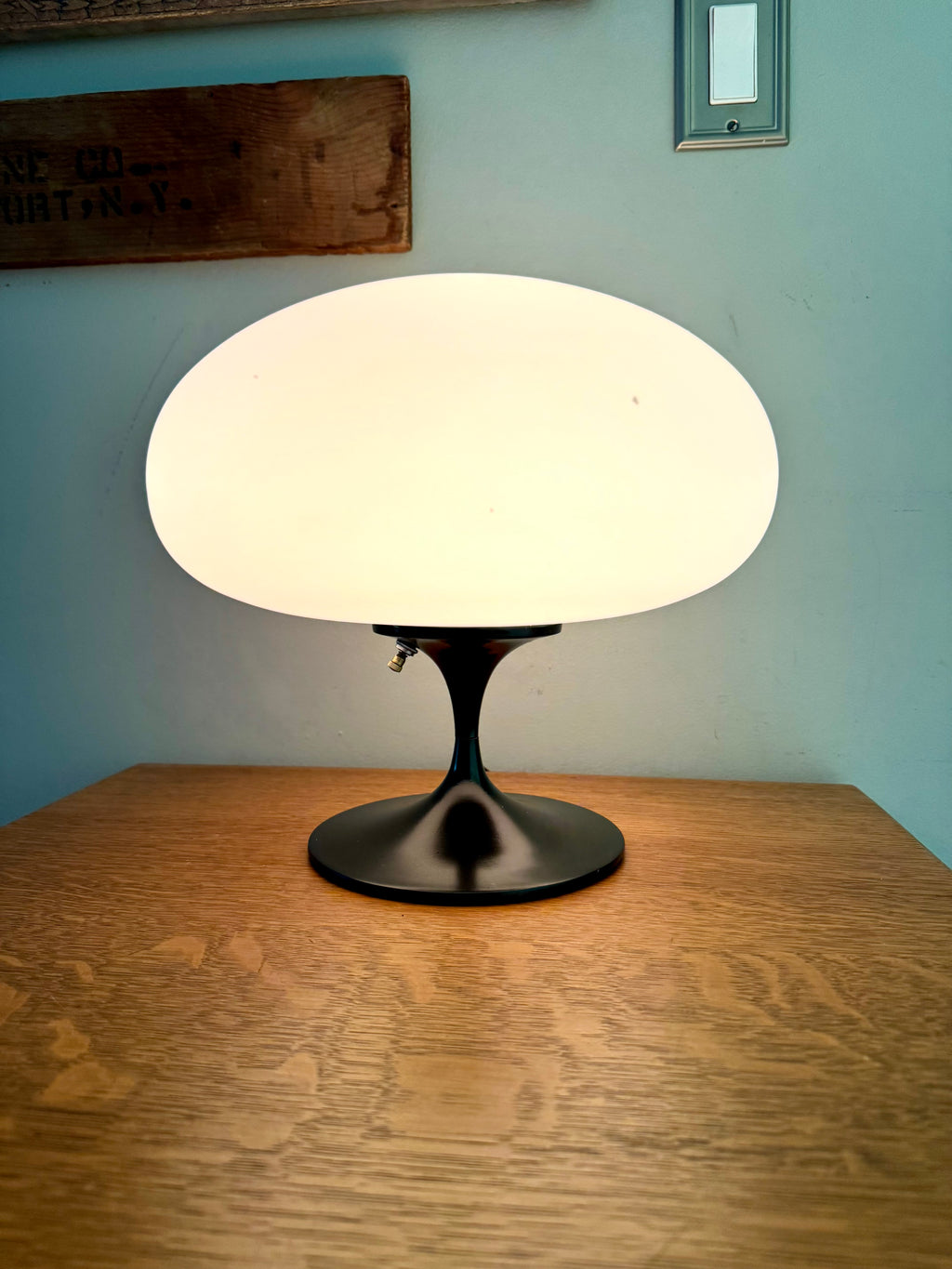 Mid Century Black Tulip Table Lamp By Laurel Co. | Bill Curry Designed Modern Lamp | Mushroom Globed Black Laurel Lamp | MCM Mushroom Lamp (Copy)