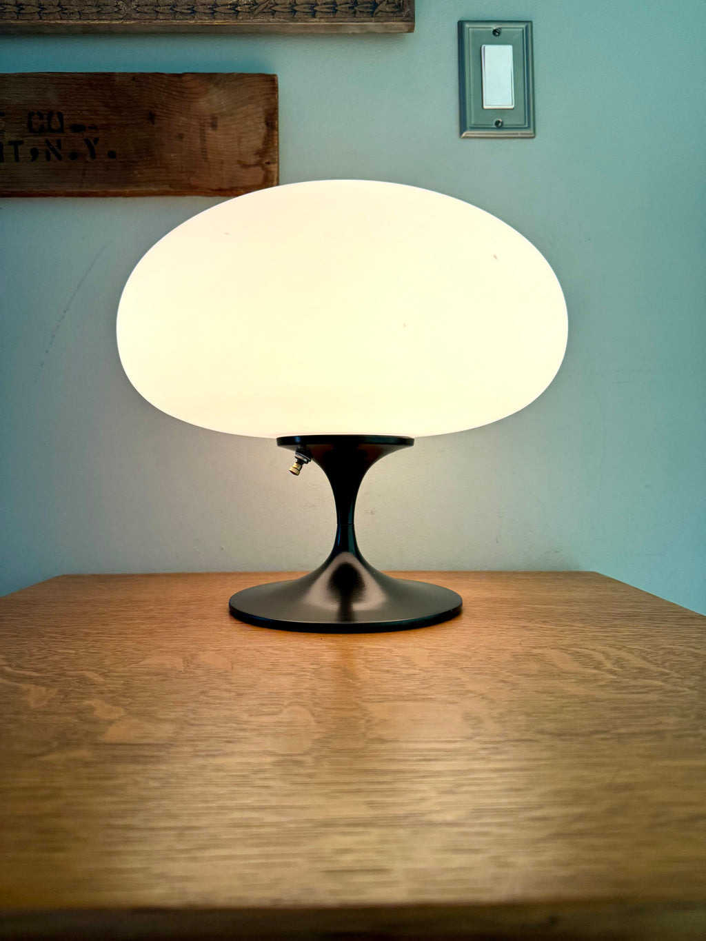 Mid Century Black Tulip Table Lamp By Laurel Co. | Bill Curry Designed Modern Lamp | Mushroom Globed Black Laurel Lamp | MCM Mushroom Lamp (Copy)