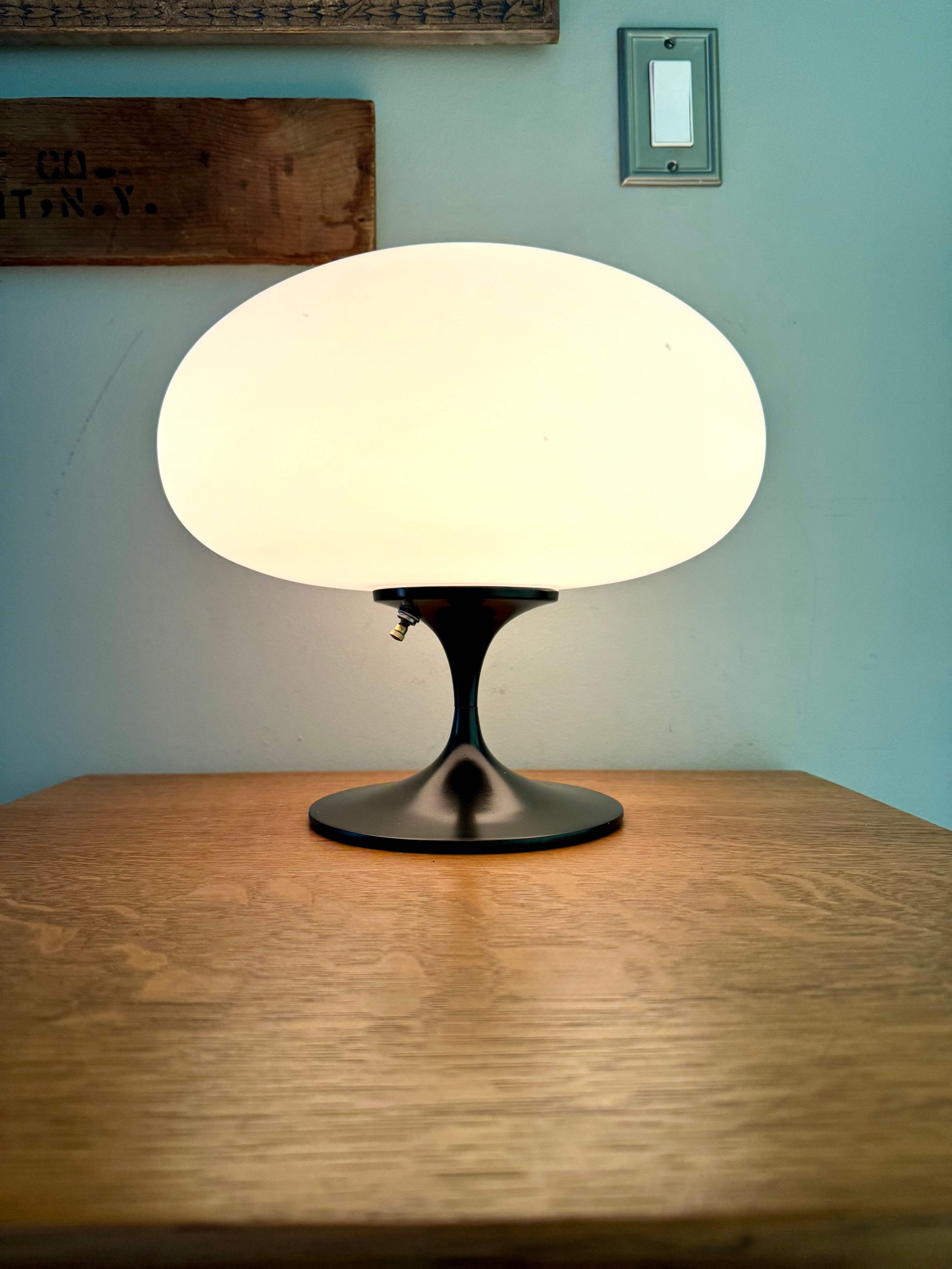 Mid Century Black Tulip Table Lamp By Laurel Co. | Bill Curry Designed Modern Lamp | Mushroom Globed Black Laurel Lamp | MCM Mushroom Lamp (Copy)