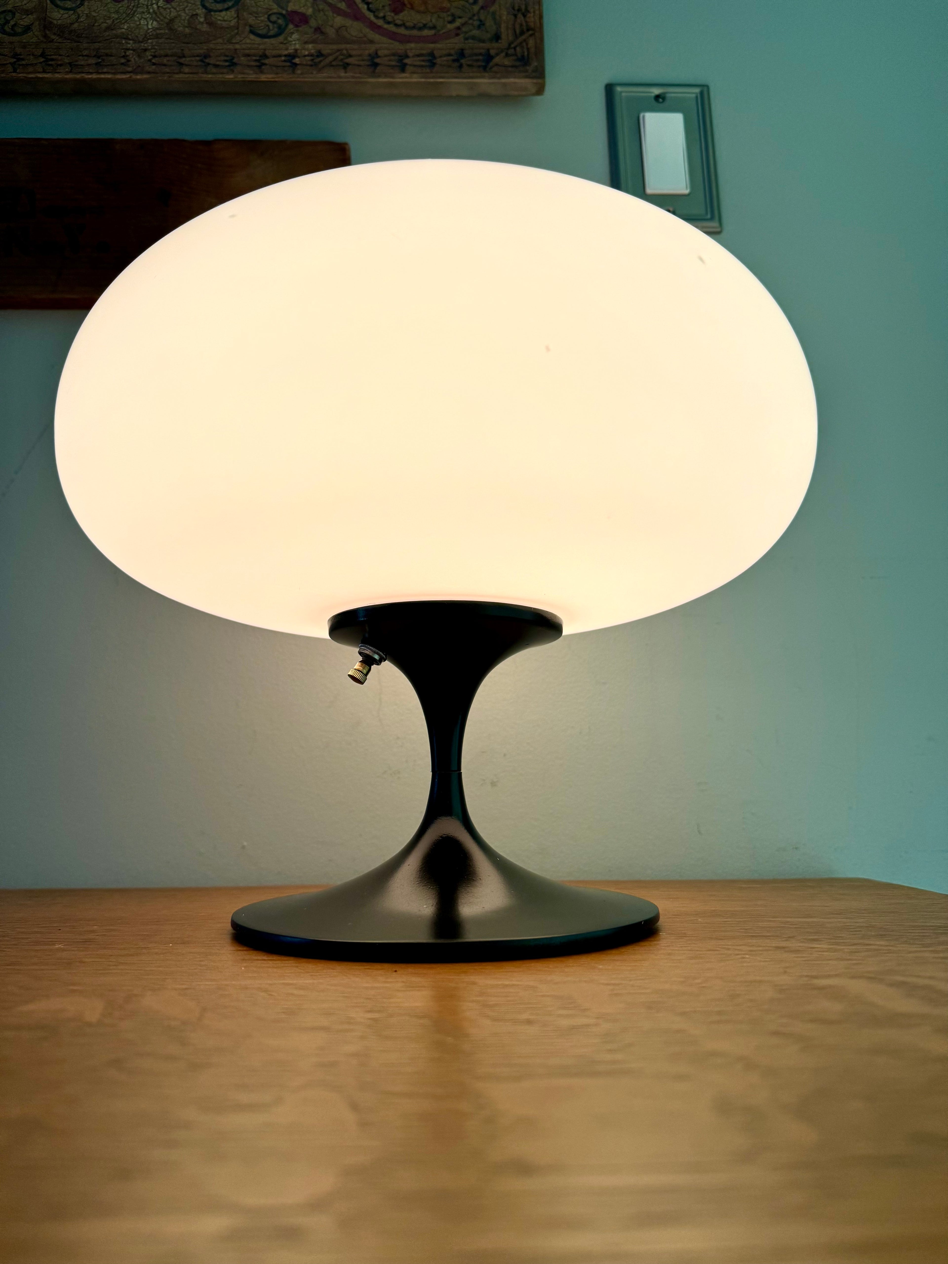 Mid Century Black Tulip Table Lamp By Laurel Co. | Bill Curry Designed Modern Lamp | Mushroom Globed Black Laurel Lamp | MCM Mushroom Lamp (Copy)