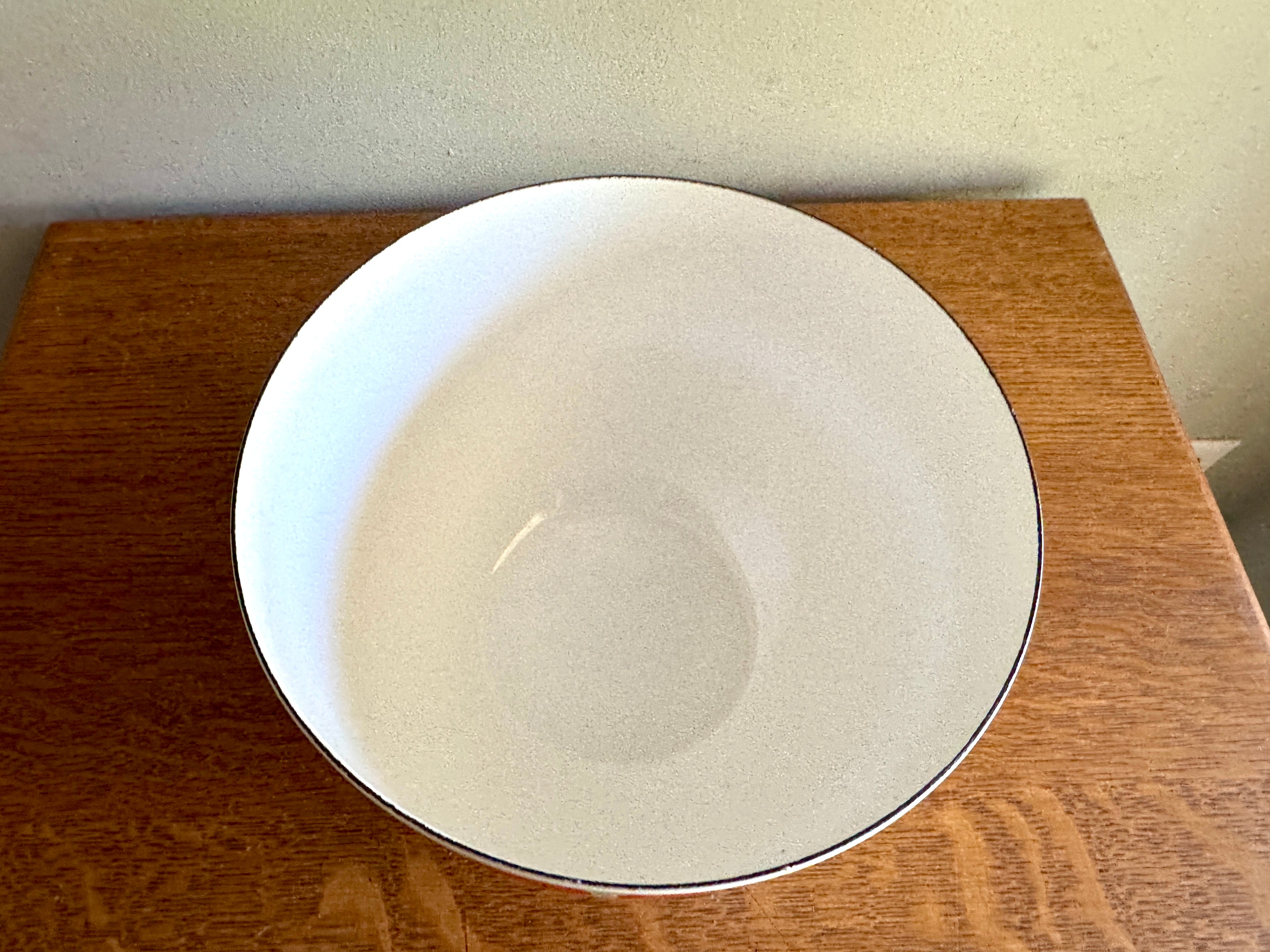 Vintage Mid Century Kaj Franck Arabia Enamel Bowl with Heart Design ~ Made in Finland MCM Mixing 8 1/4" Bowl