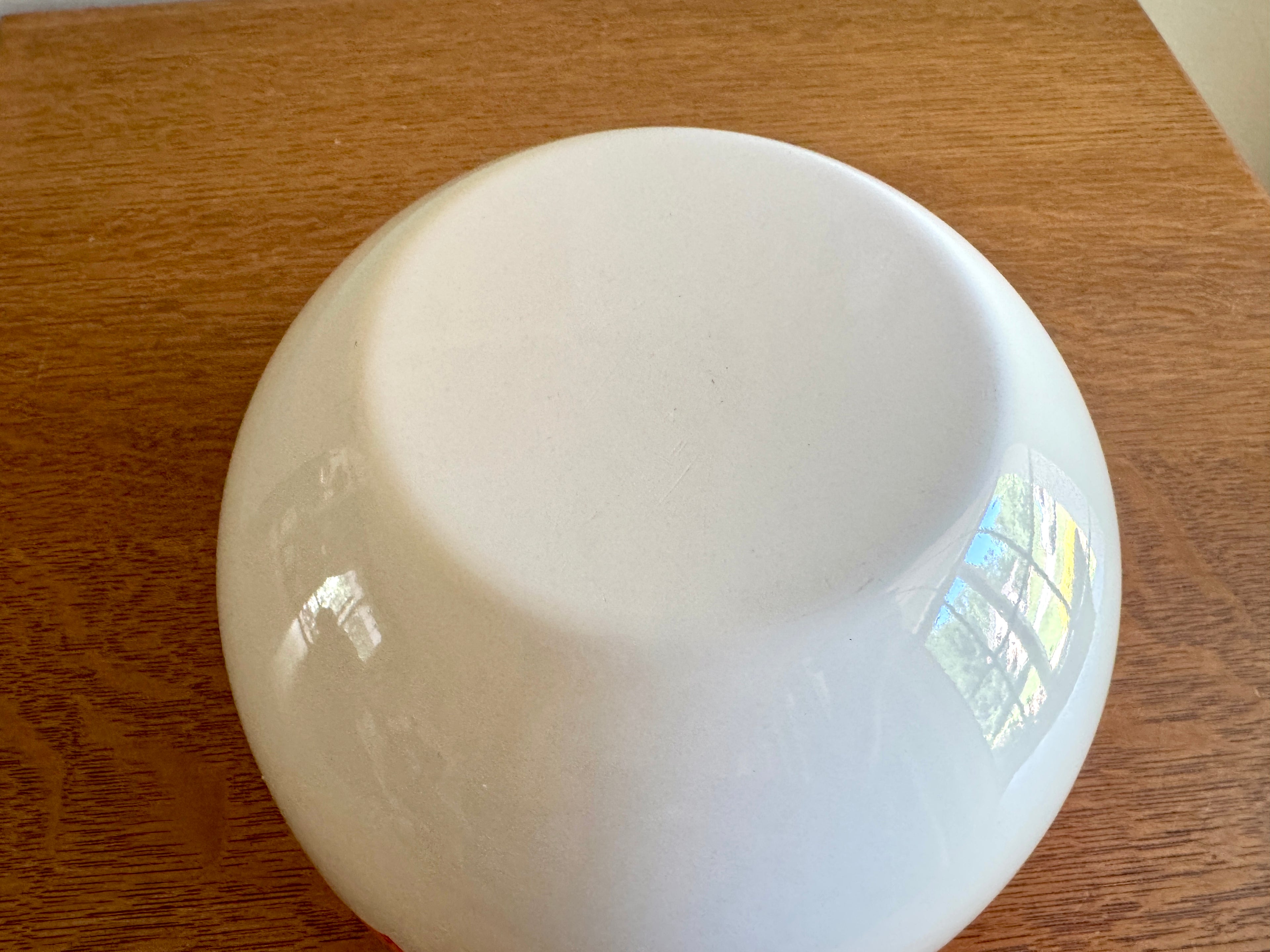 Vintage Mid Century Kaj Franck Arabia Enamel Bowl with Heart Design ~ Made in Finland MCM Mixing 8 1/4" Bowl