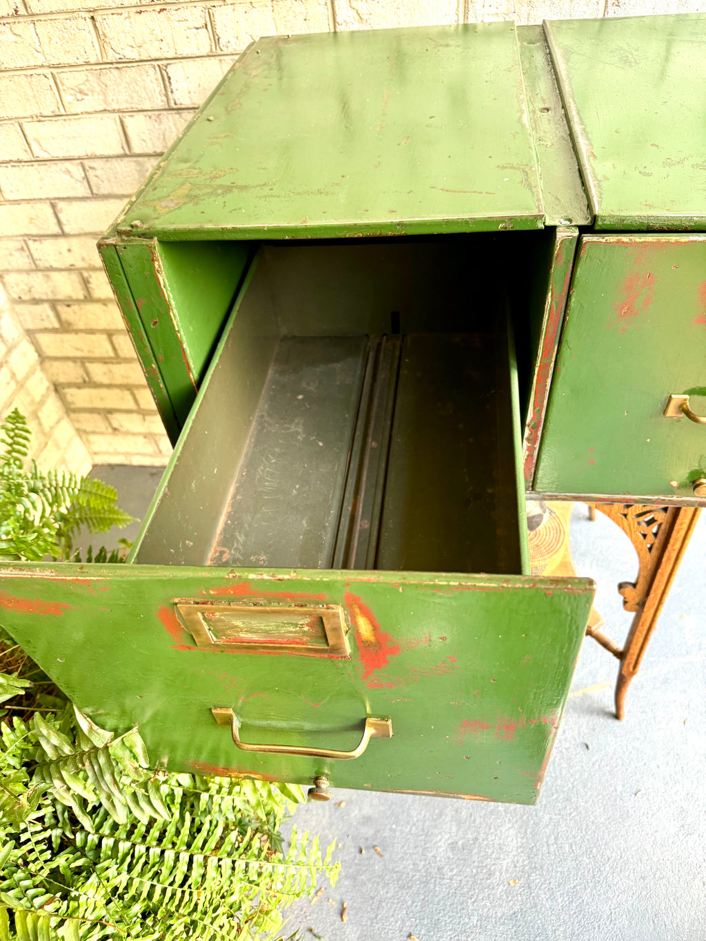 Vintage Distressed Metal Filing Cabinets| Rustic Large Filing Cabinet| Two Industrial Filing Cabinets| Large Distressed Paint Filing Cabinet