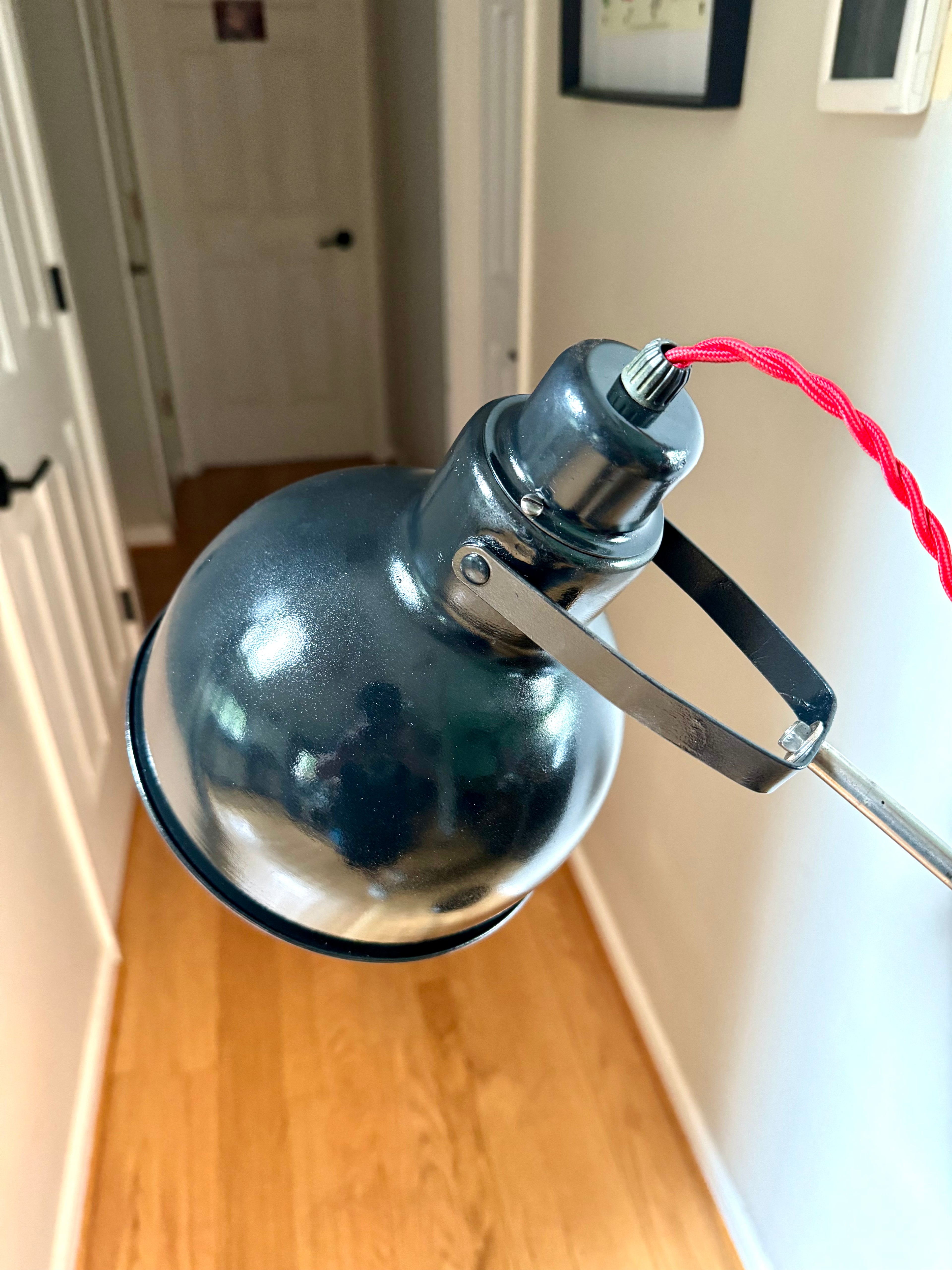 Black Industrial Floor lamp | Bretford Floor Lamp | Cantilever Style Floor Lamp | 1960's Lamp | Modern Floor Lamp| Rewired Telescopic Lamp