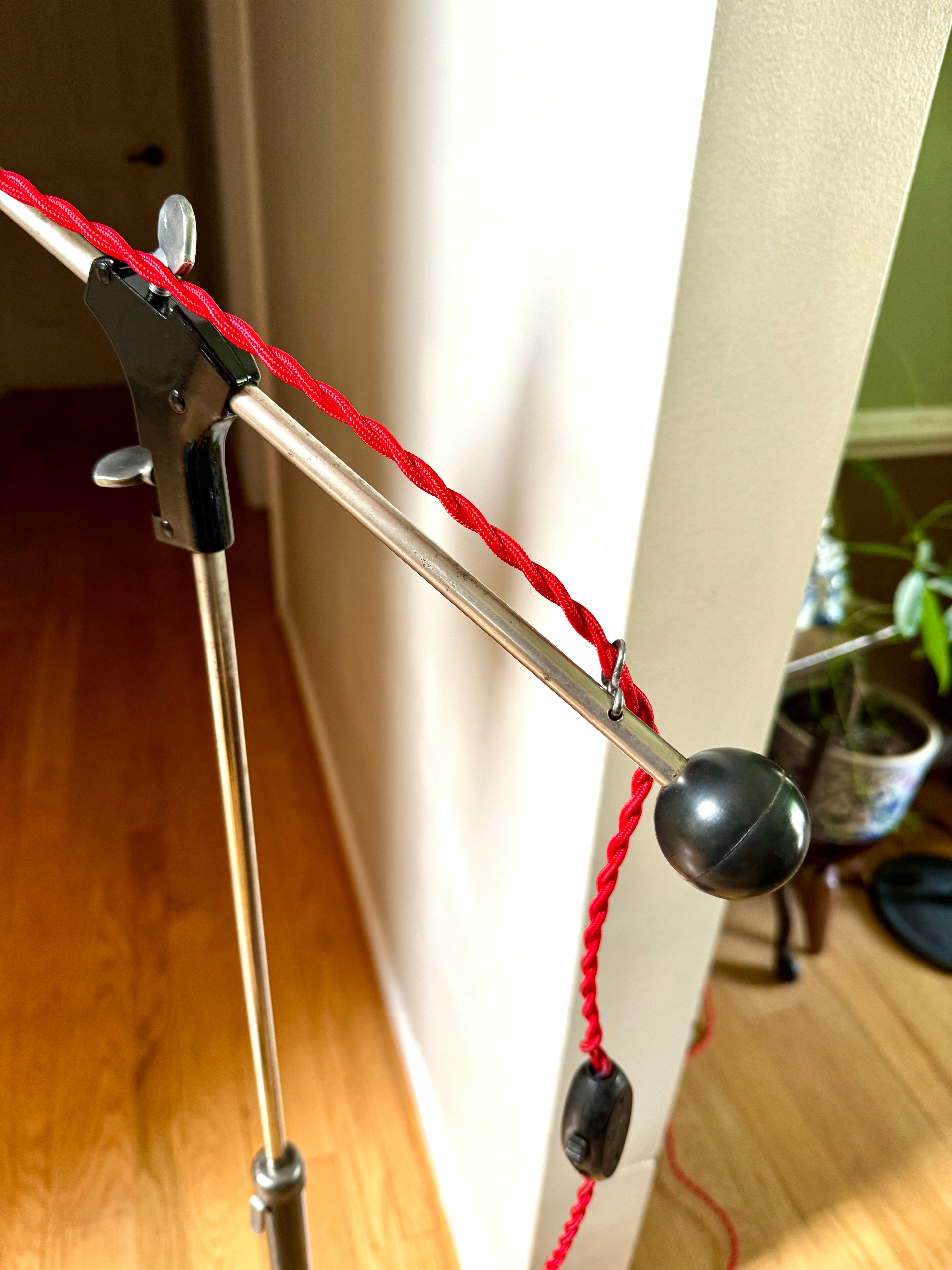 Black Industrial Floor lamp | Bretford Floor Lamp | Cantilever Style Floor Lamp | 1960's Lamp | Modern Floor Lamp| Rewired Telescopic Lamp