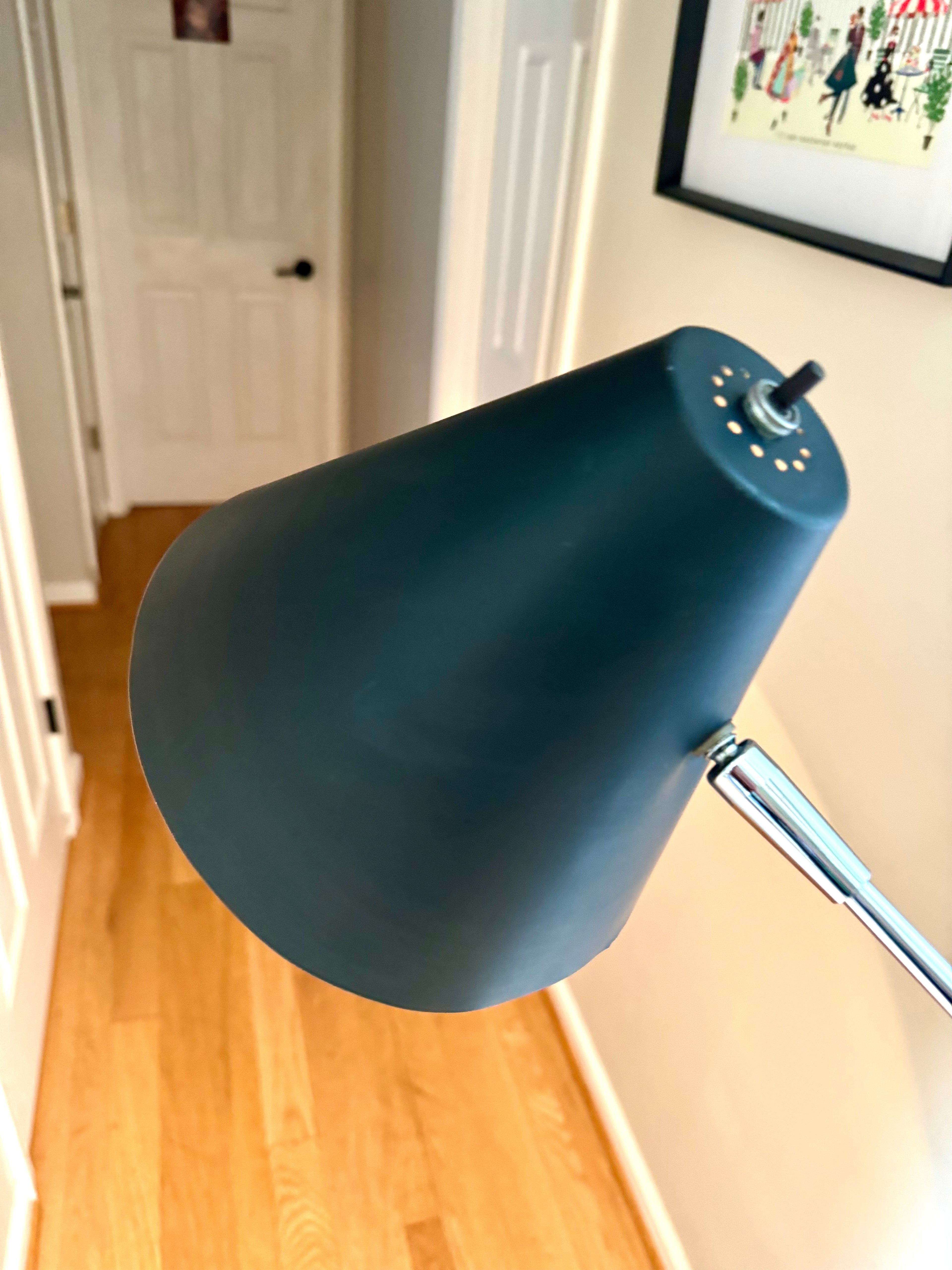 MCM Robert Sonneman Style Cantilever Floor Lamp | George Kovacs Adjustable MCM Black Floor Lamp | MCM Coned Articulation Lamp