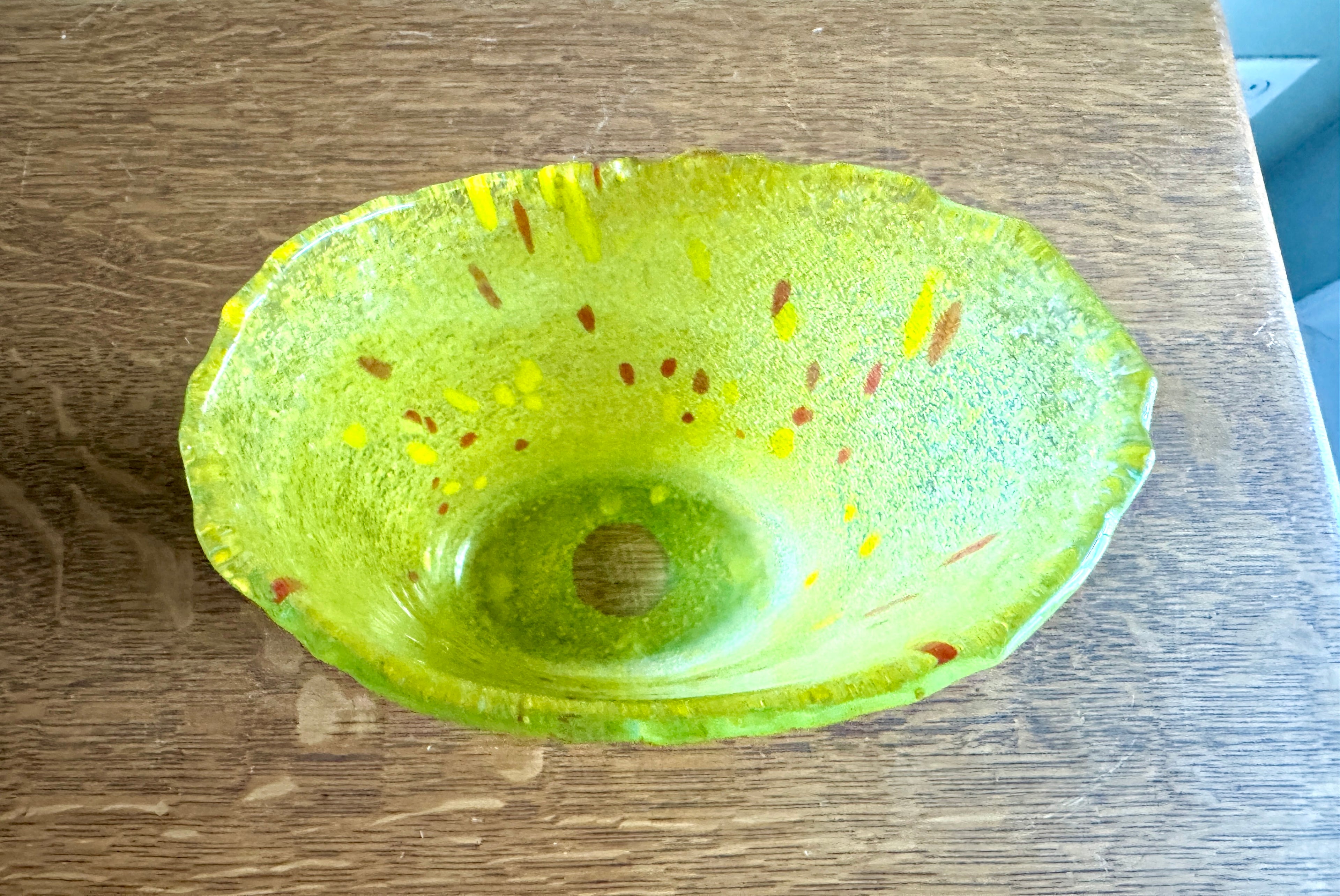 Vintage Swedish Vase in Yellow Art Glass by Bertil Vallien for Kosta Boda ~ Textured Chicko Series Vase