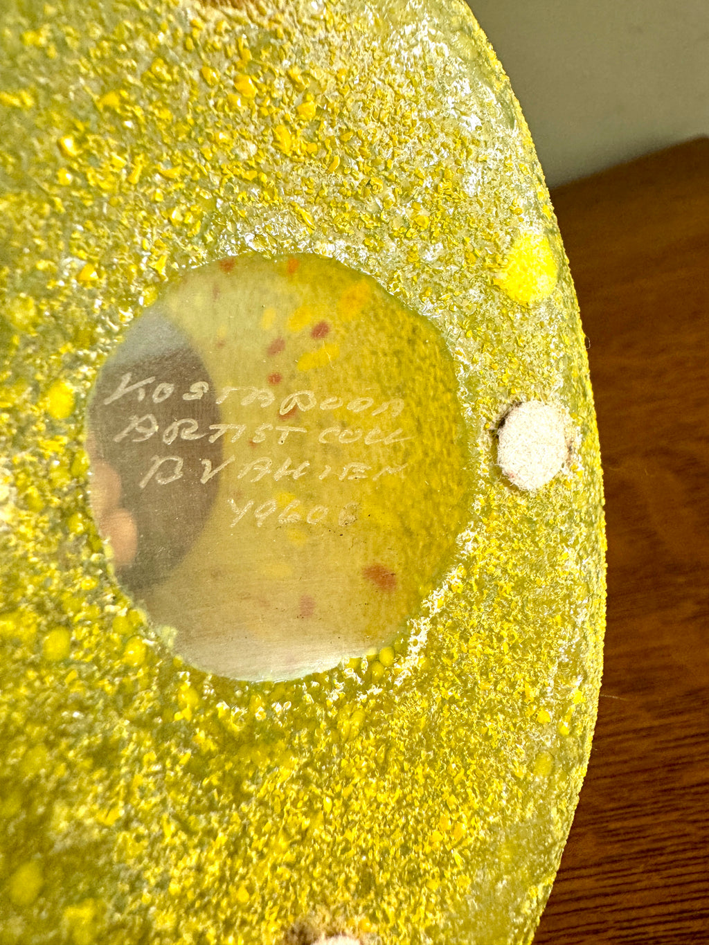 Vintage Swedish Vase in Yellow Art Glass by Bertil Vallien for Kosta Boda ~ Textured Chicko Series Vase