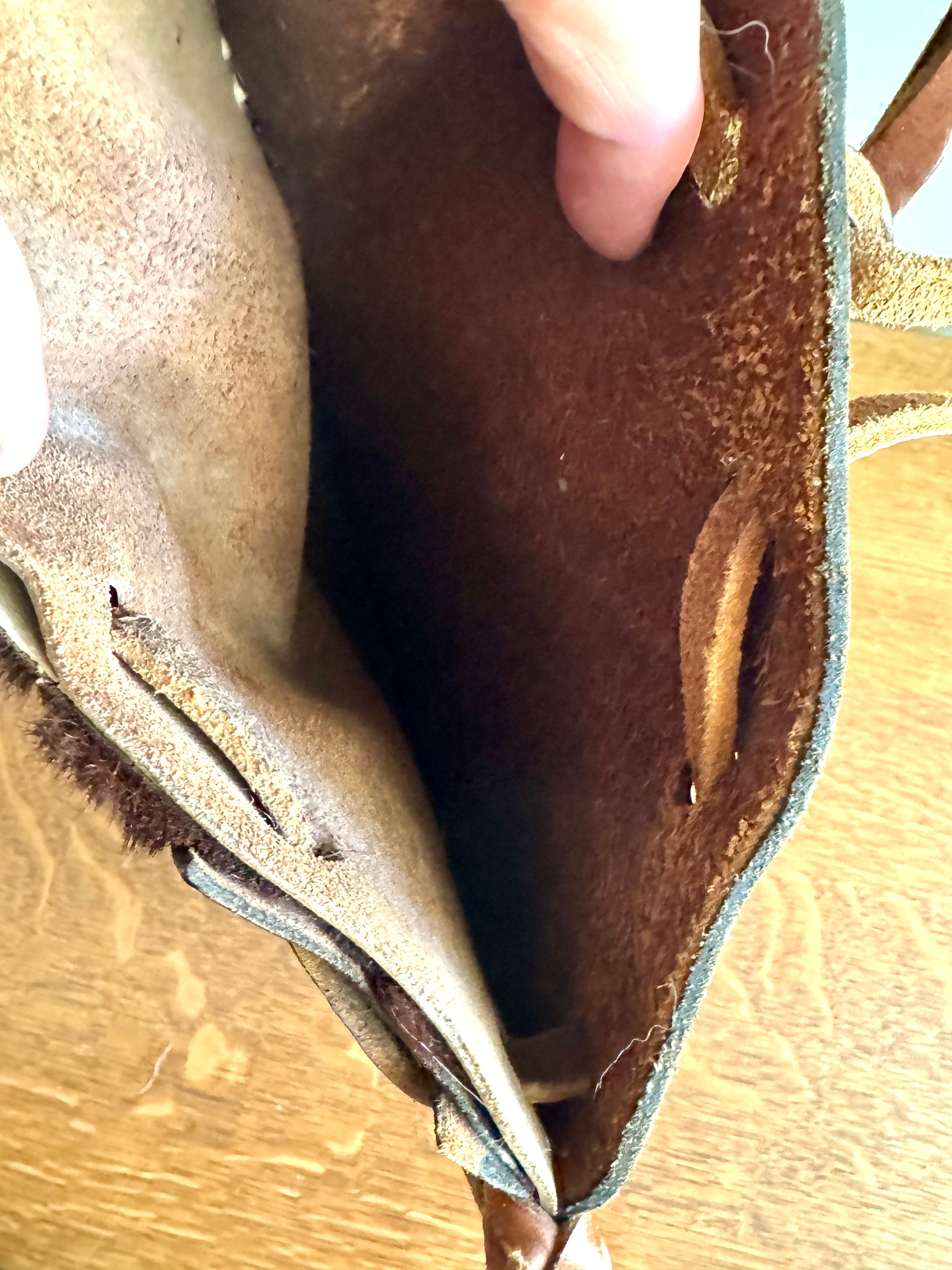 70's Hand Tooled Western Leather Wine Satchel ~ Tooled Leather Satchel Bag ~ Leather Western Leather Bag