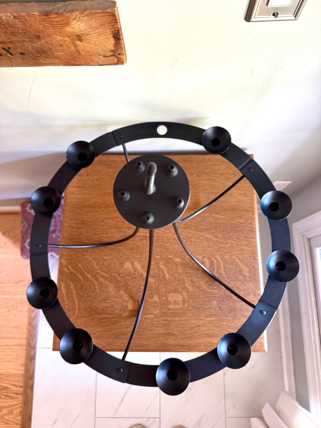 Vintage Ikea Ehlen Johansson Candle Chandelier | Wrought Iron Candlestick Chandelier | Hanging Candle Holder | Candle Chandelier