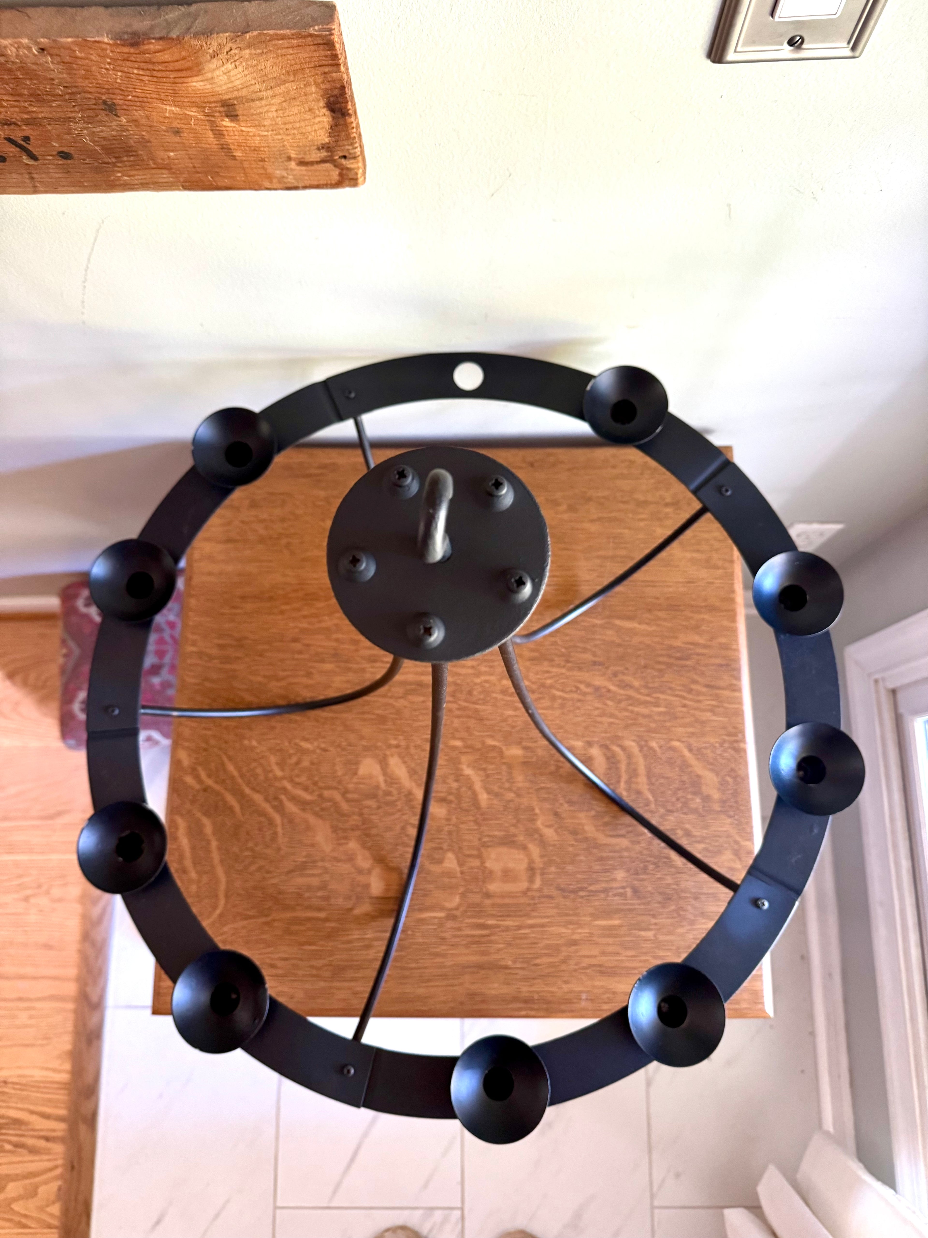 Vintage Ikea Ehlen Johansson Candle Chandelier | Wrought Iron Candlestick Chandelier | Hanging Candle Holder | Candle Chandelier