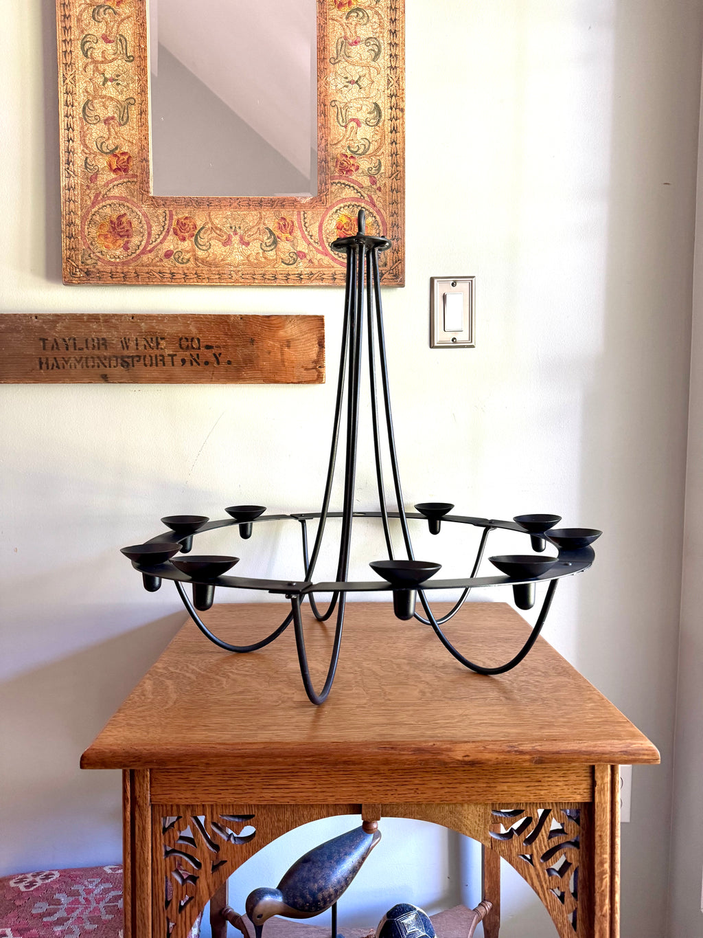 Vintage Ikea Ehlen Johansson Candle Chandelier | Wrought Iron Candlestick Chandelier | Hanging Candle Holder | Candle Chandelier