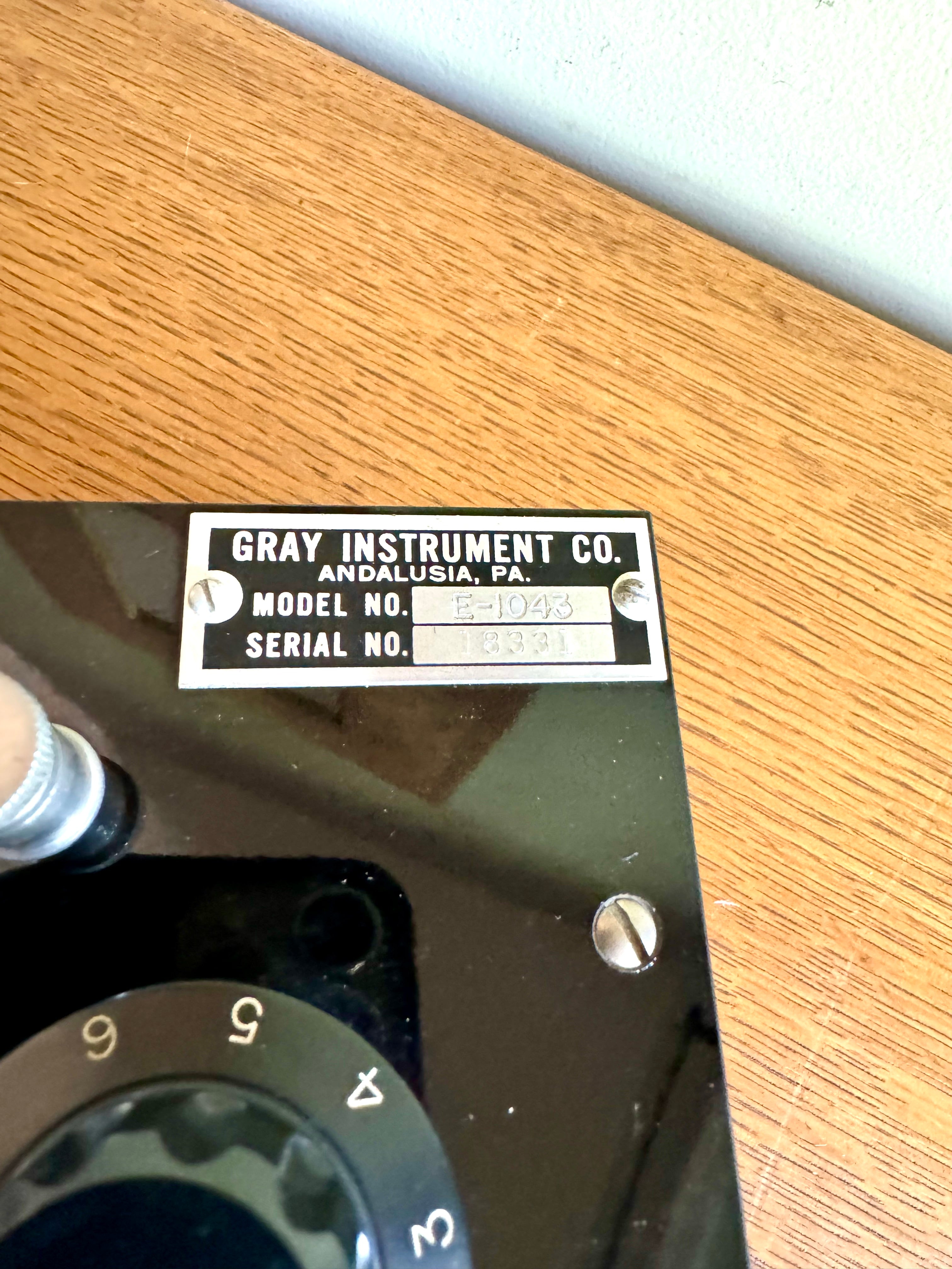 Vintage Gray Instrument Co. Decade Box | Gray Instrument Co. E-1043 Decade Resistor Box | Bakelite Electrical Decade Resistor Box