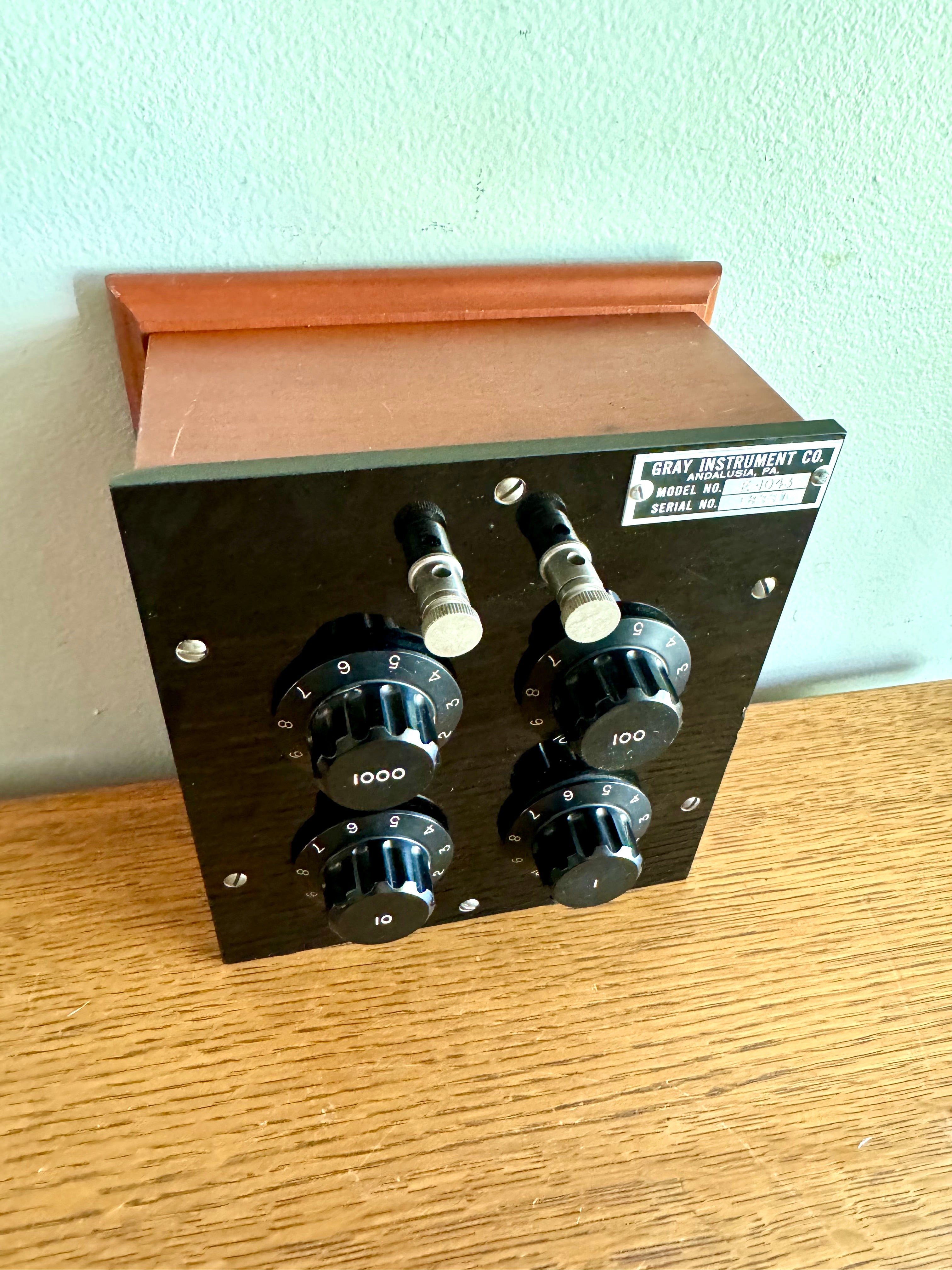 Vintage Gray Instrument Co. Decade Box | Gray Instrument Co. E-1043 Decade Resistor Box | Bakelite Electrical Decade Resistor Box