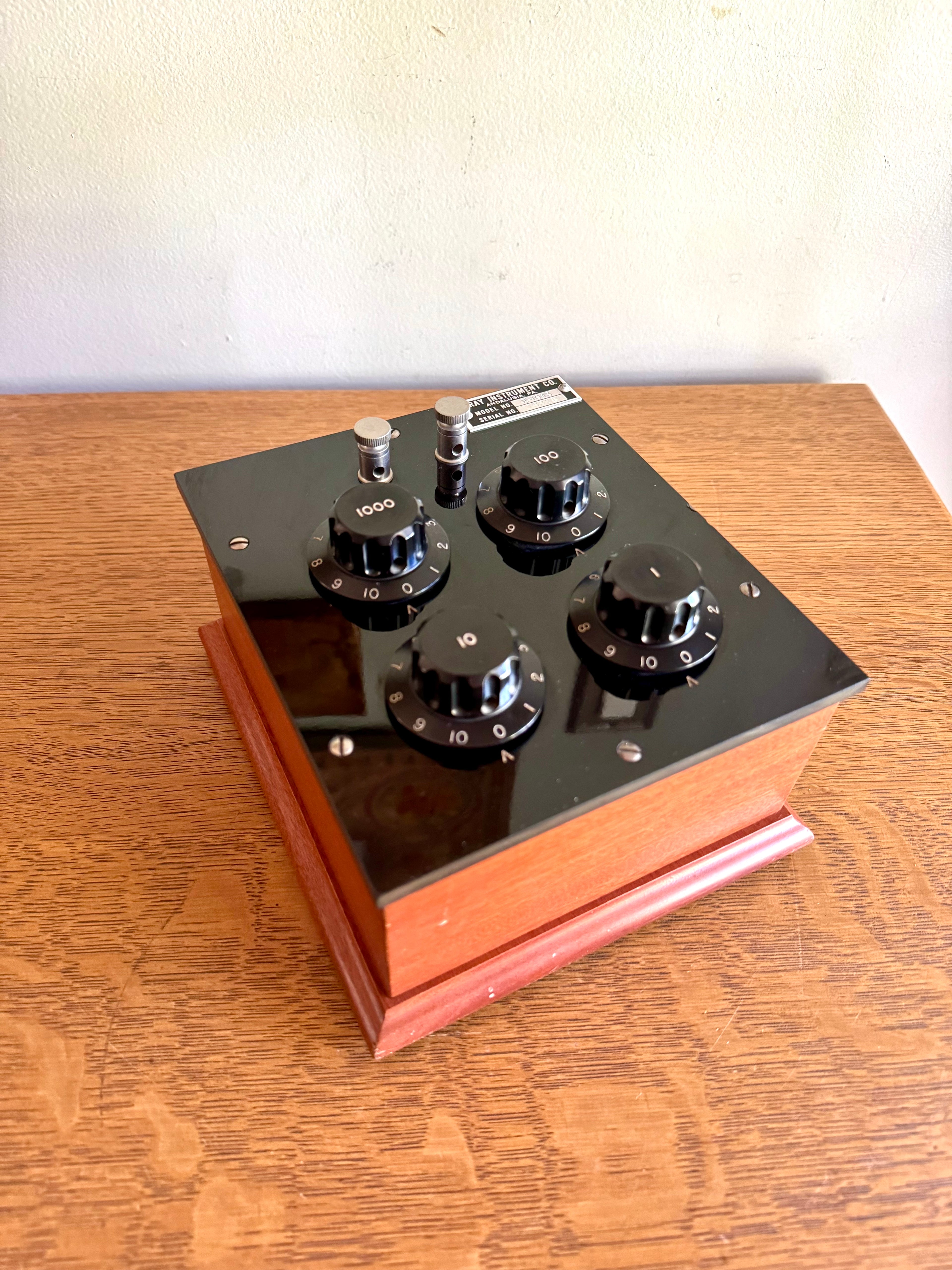 Vintage Gray Instrument Co. Decade Box | Gray Instrument Co. E-1043 Decade Resistor Box | Bakelite Electrical Decade Resistor Box