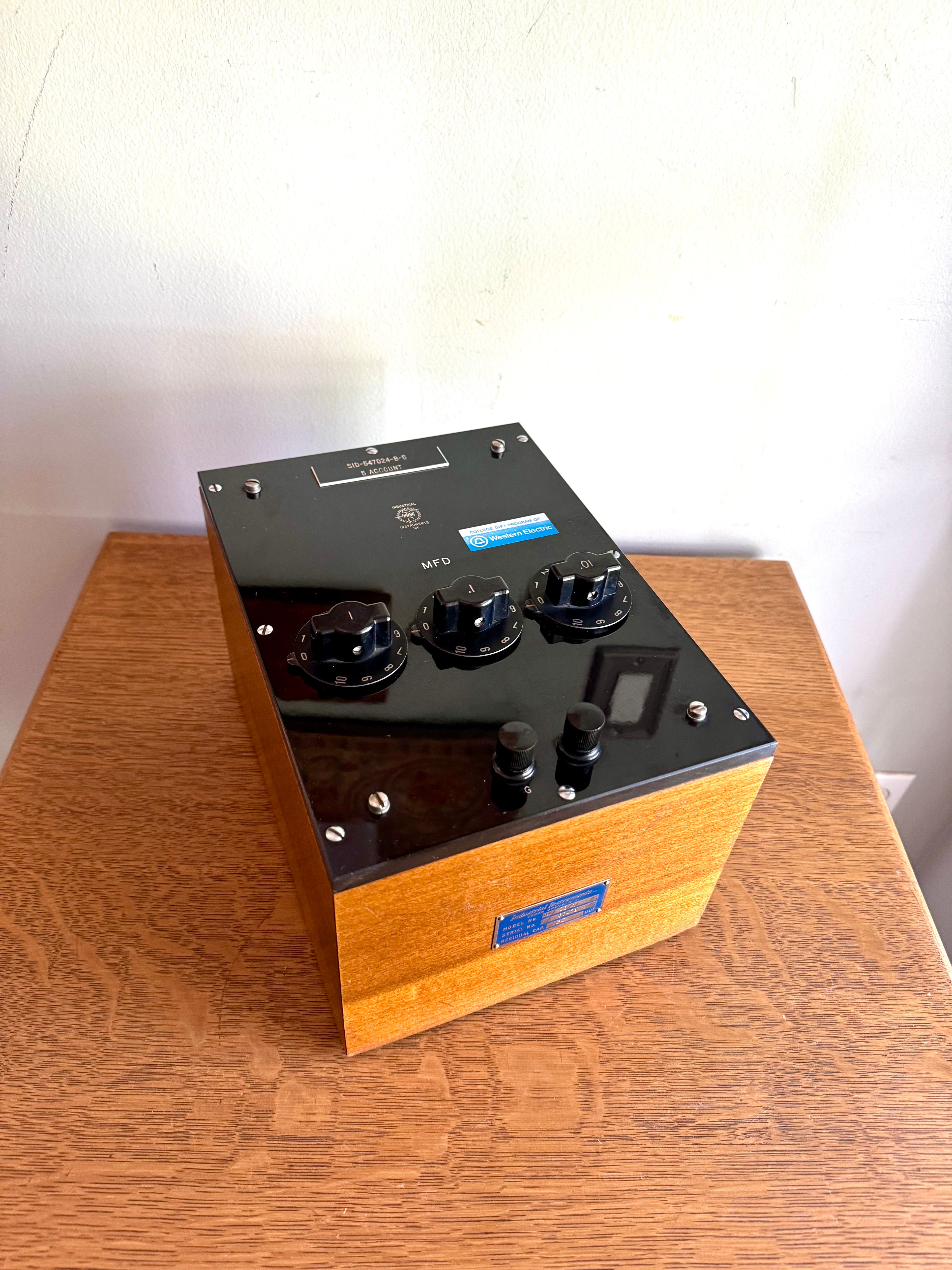 Vintage Industrial Instrument Inc. Decade Box | Reistance Instrument Model 11A Decade Resistor Box | Bakelite Electrical Decade Resistor Box
