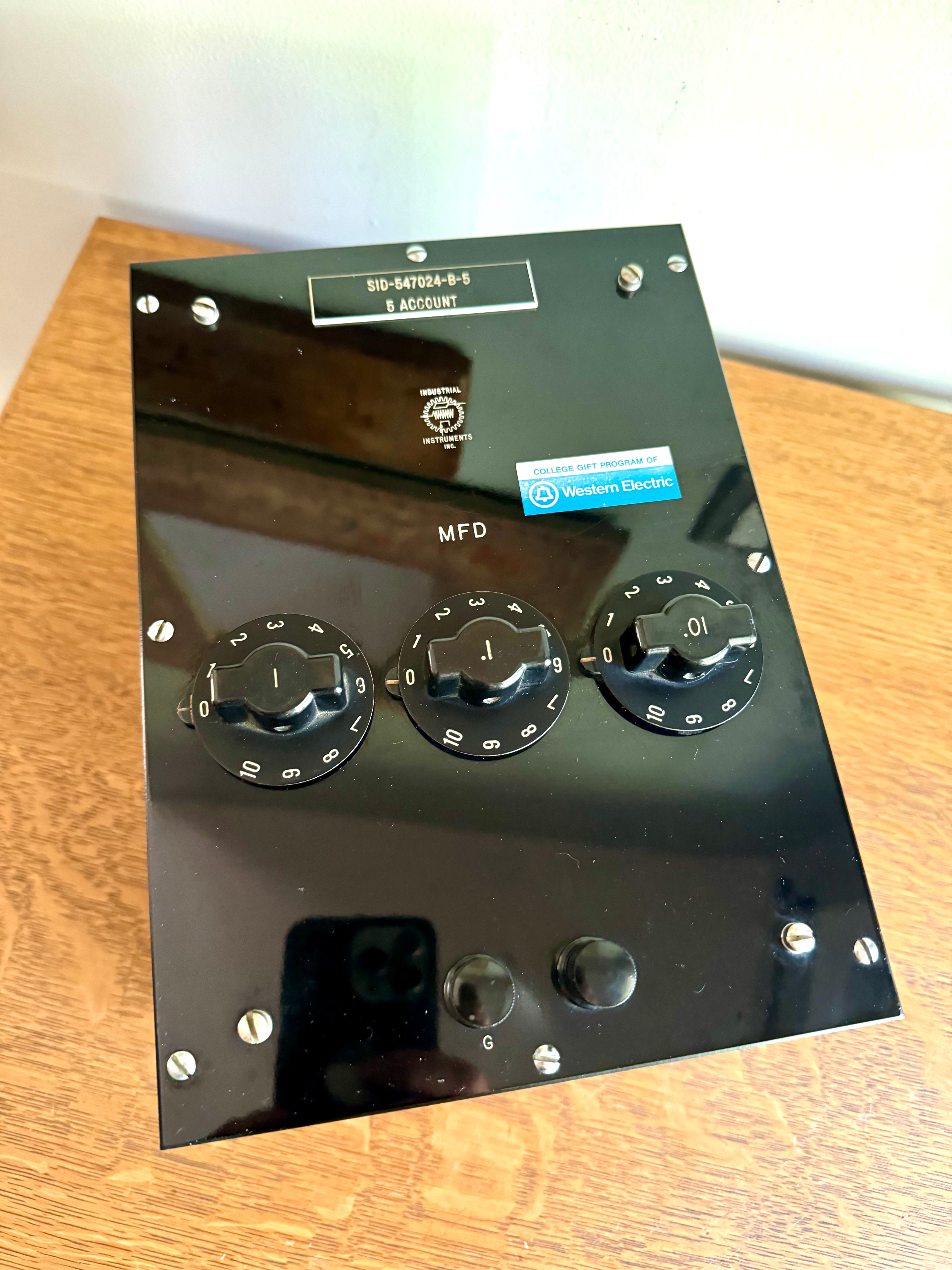 Vintage Industrial Instrument Inc. Decade Box | Reistance Instrument Model 11A Decade Resistor Box | Bakelite Electrical Decade Resistor Box