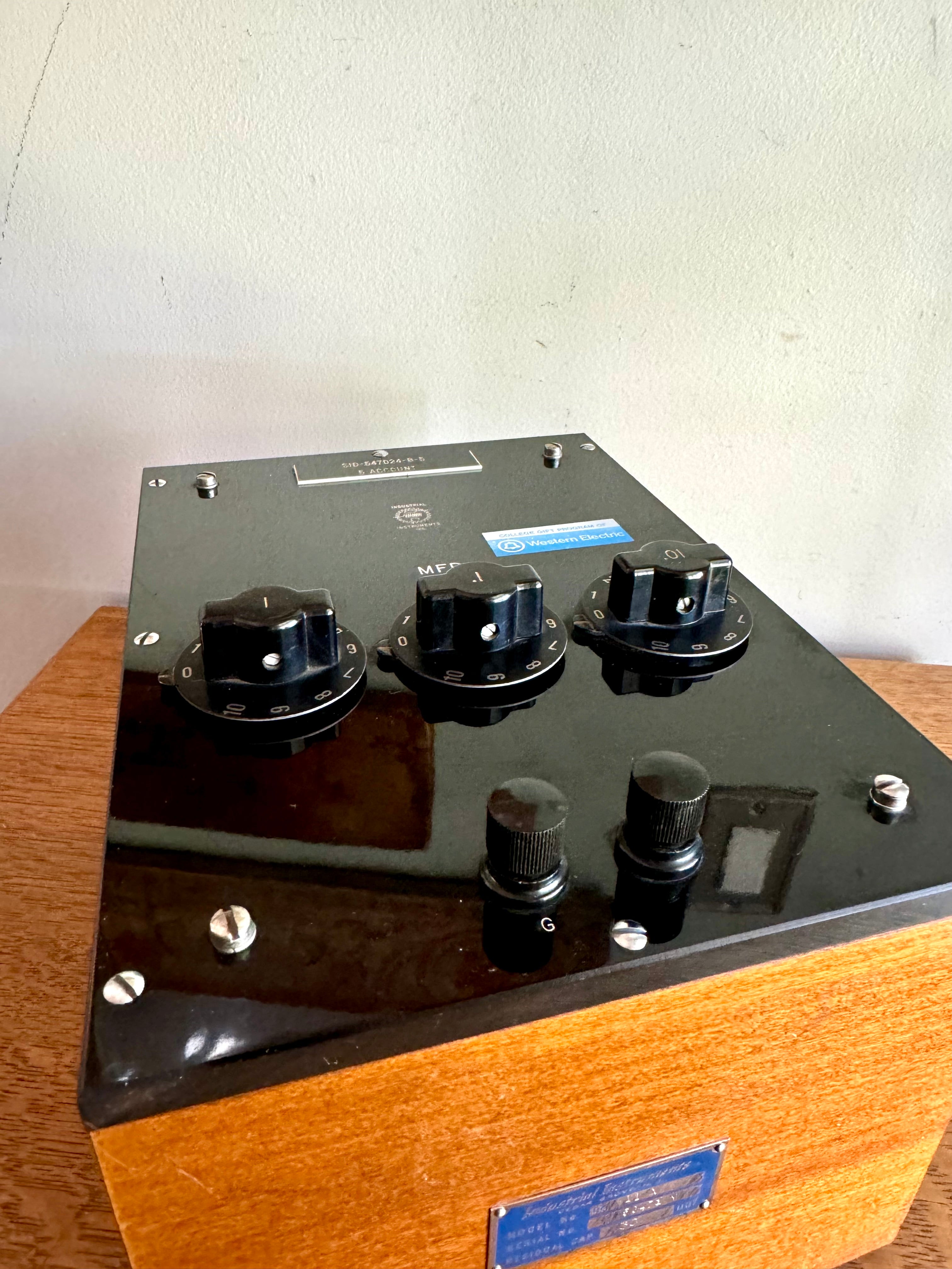 Vintage Industrial Instrument Inc. Decade Box | Reistance Instrument Model 11A Decade Resistor Box | Bakelite Electrical Decade Resistor Box