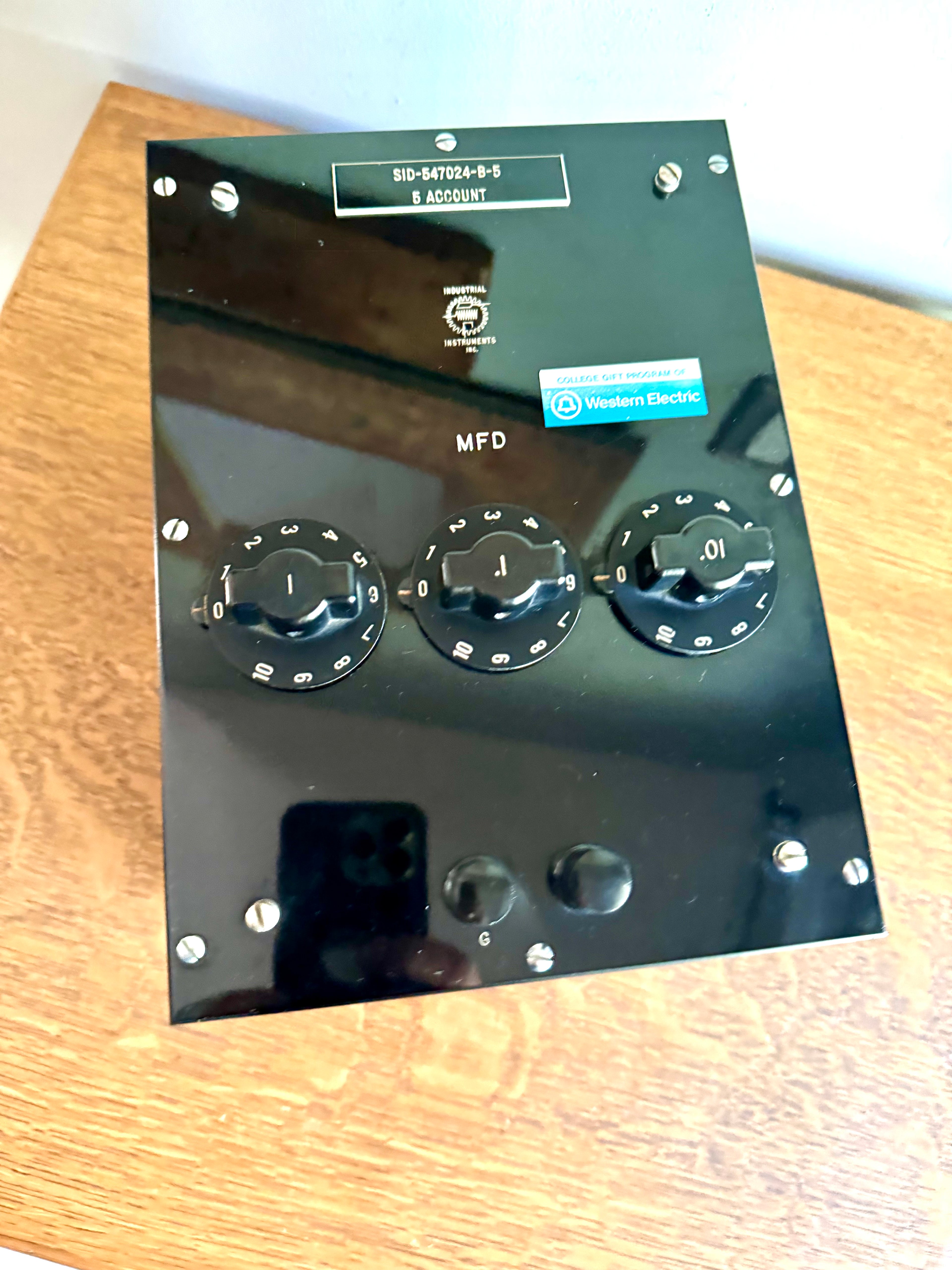 Vintage Industrial Instrument Inc. Decade Box | Reistance Instrument Model 11A Decade Resistor Box | Bakelite Electrical Decade Resistor Box