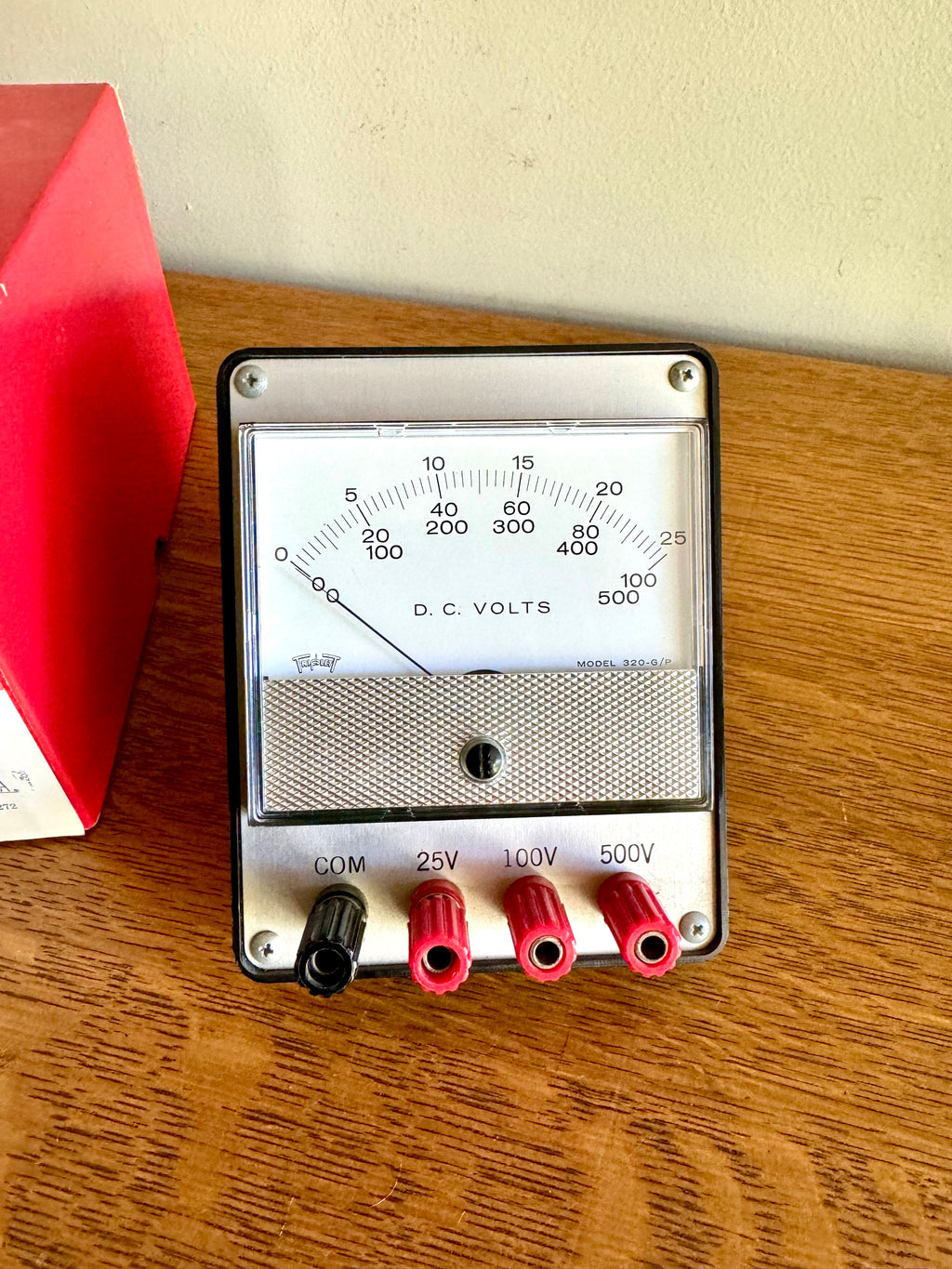 Vintage Triplett Portable DC Volt Meter | D.C. Volt Meter in Original Box | Vintage Analog Volt Gauge | Triplett Model 320 DC Voltage Gauge