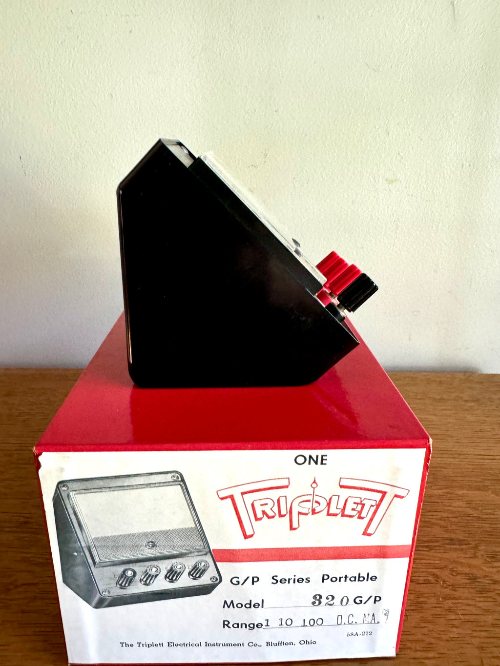 Vintage Triplett Portable DC Volt Meter | D.C. Volt Meter in Original Box | Vintage Analog Volt Gauge | Triplett Model 320 DC Voltage Gauge