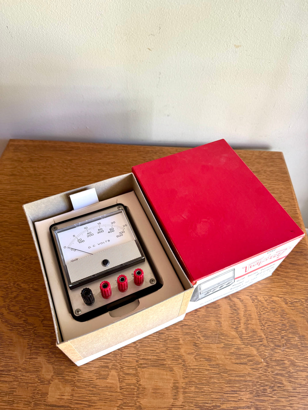 Vintage Triplett Portable DC Volt Meter | D.C. Volt Meter in Original Box | Vintage Analog Volt Gauge | Triplett Model 320 DC Voltage Gauge