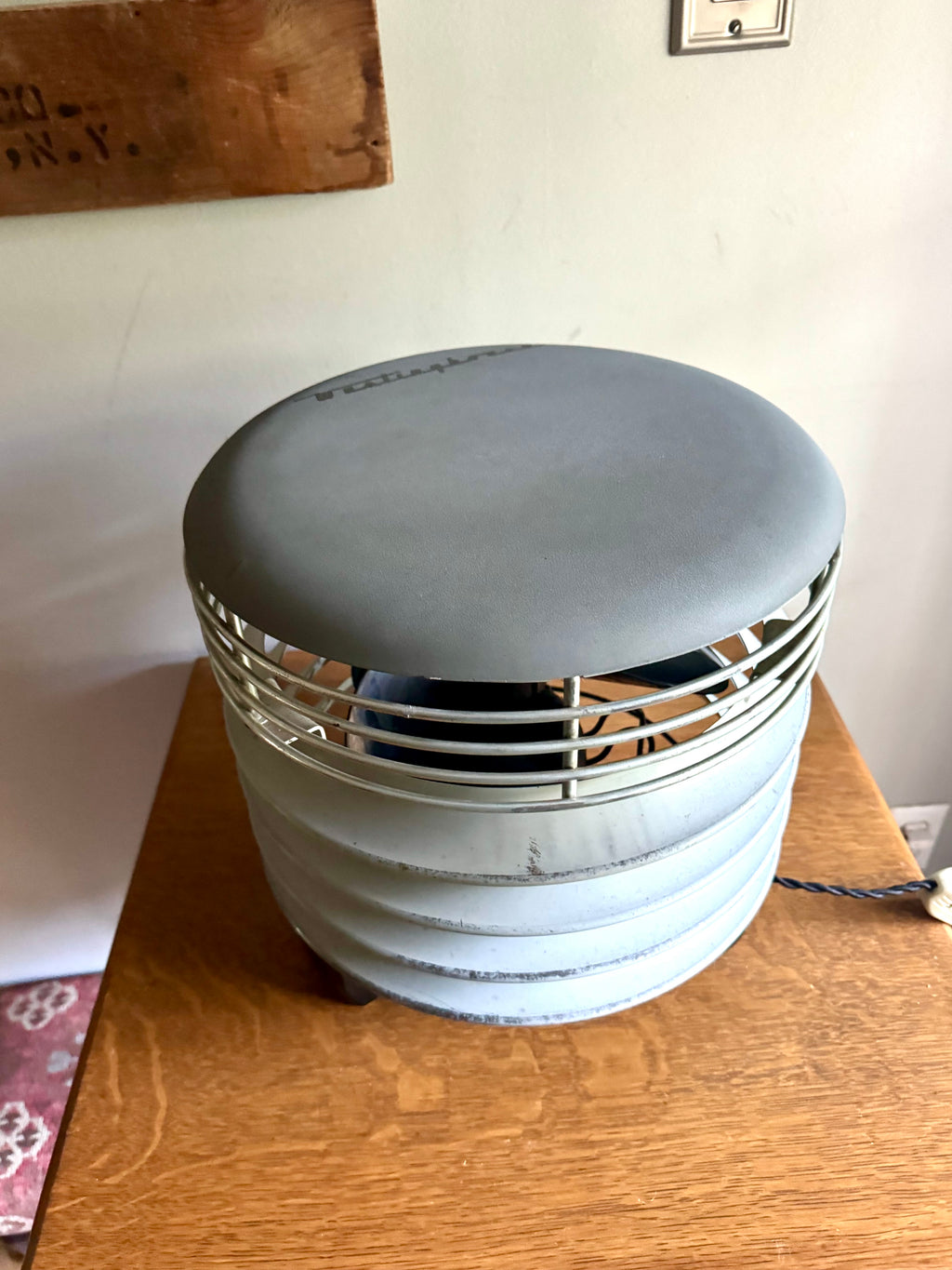 Vintage Westinghouse 10DA2 Electric Hassock Fan | Gray Westinghouse Debonaire  Ottoman Fan | Atomic Foot Stool Fan | 1 Speed Floor Fan