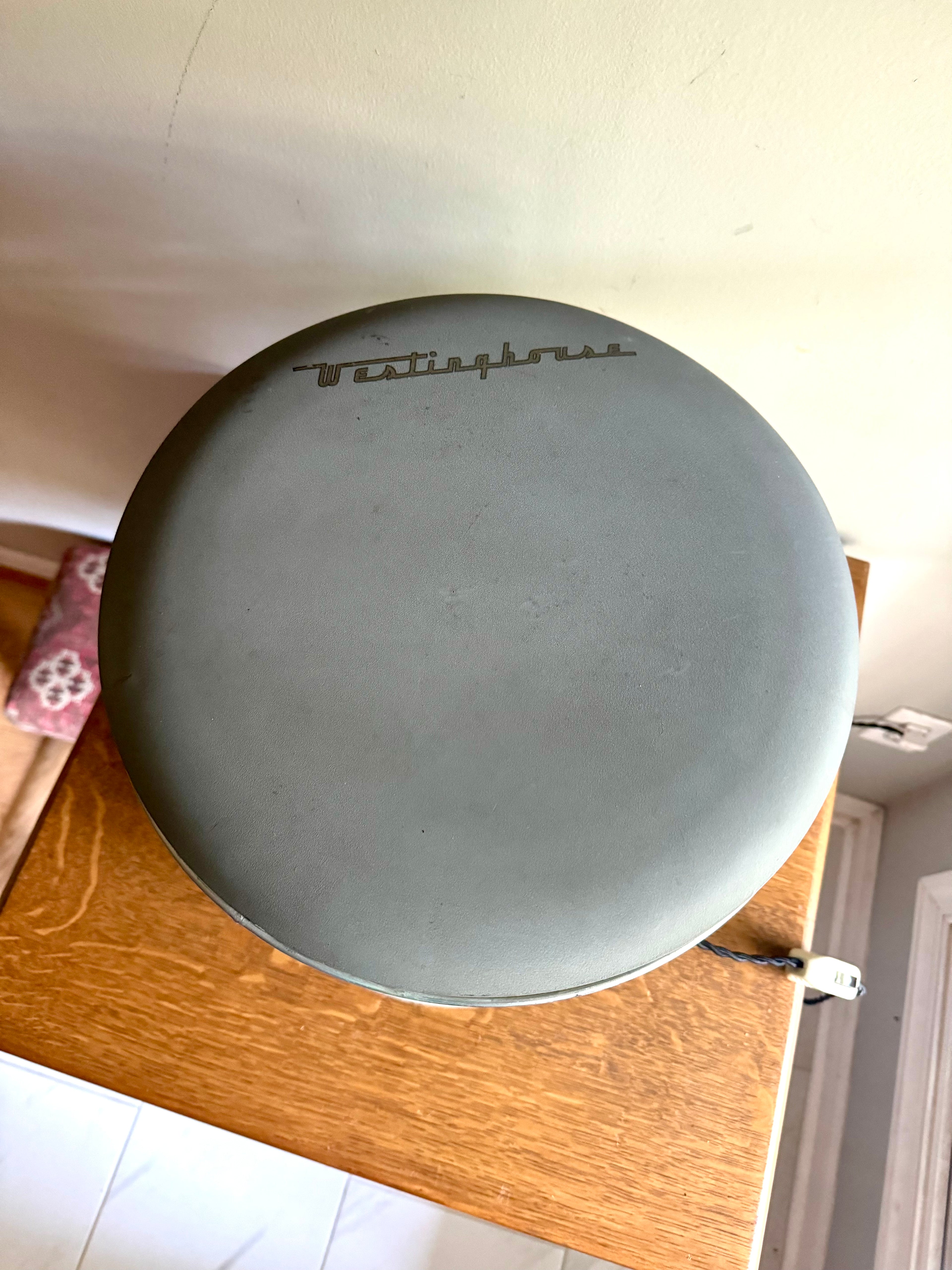 Vintage Westinghouse 10DA2 Electric Hassock Fan | Gray Westinghouse Debonaire  Ottoman Fan | Atomic Foot Stool Fan | 1 Speed Floor Fan