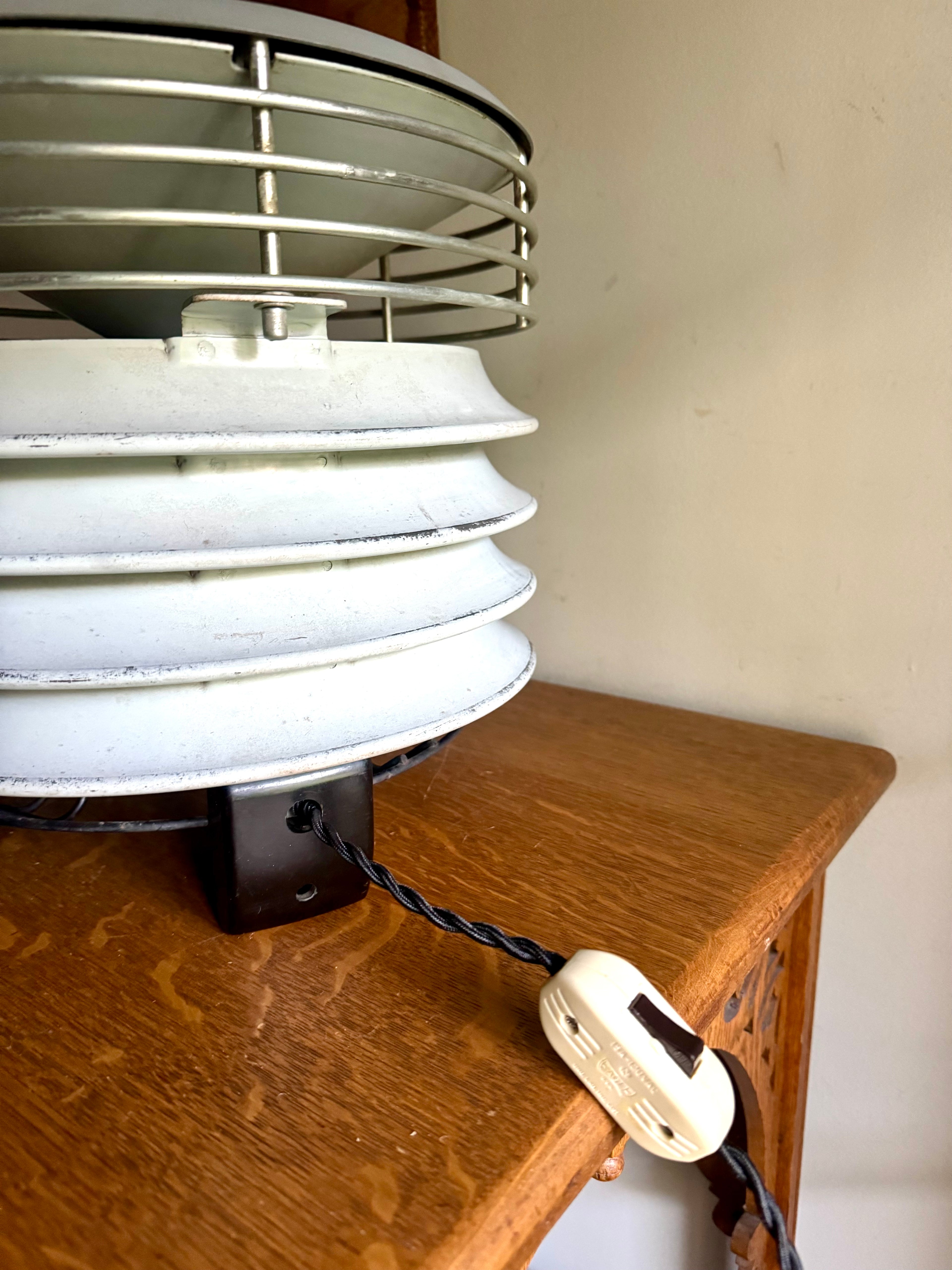 Vintage Westinghouse 10DA2 Electric Hassock Fan | Gray Westinghouse Debonaire  Ottoman Fan | Atomic Foot Stool Fan | 1 Speed Floor Fan