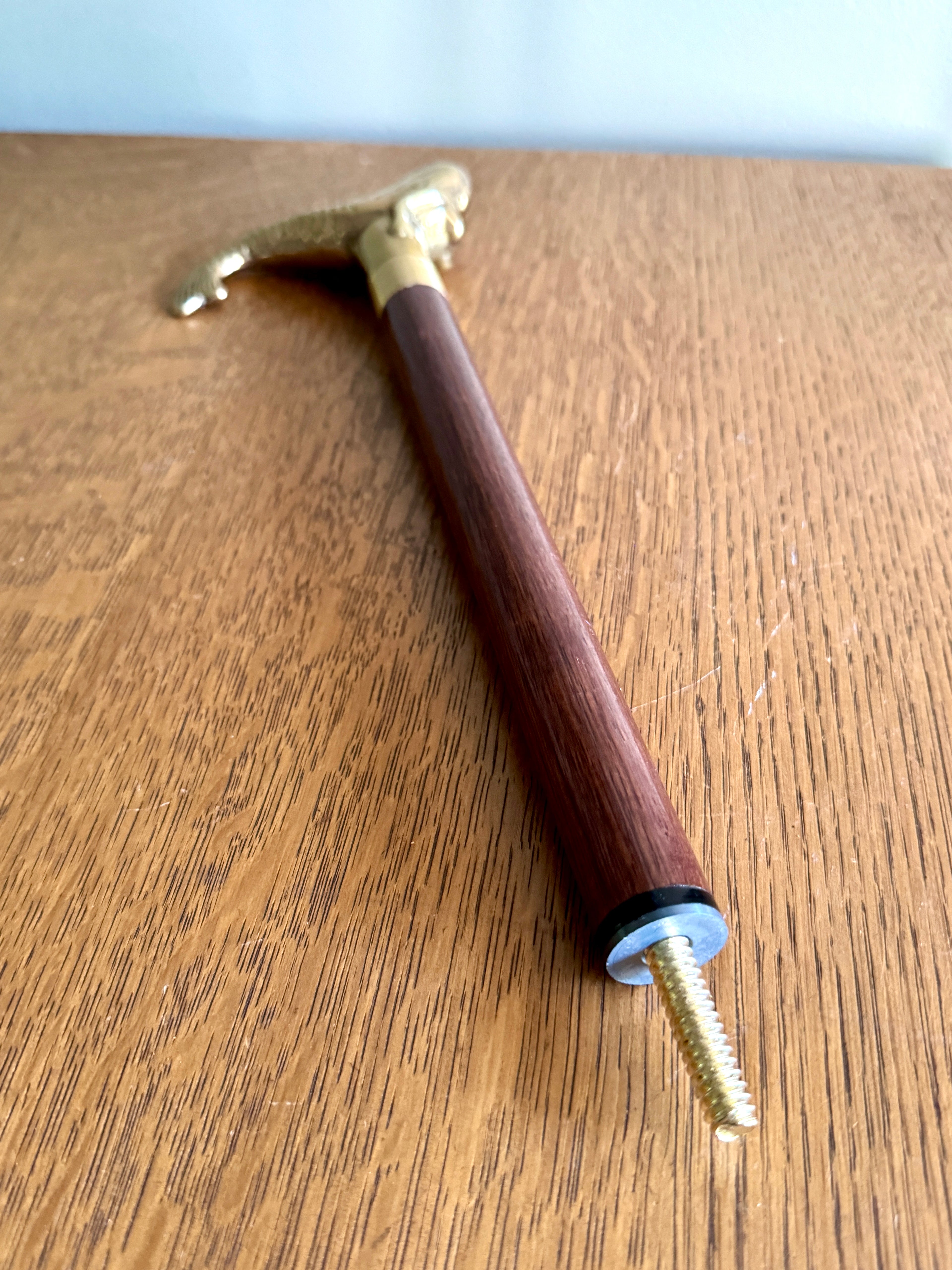 Solid Brass Mermaid Head Cane Handle with Secret Compartment ~ Mermaid Top Section of Walking Cane