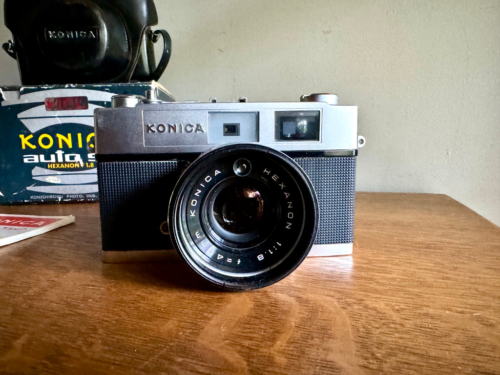 Vintage Konica Auto S2 35mm Camera | Konica Auto S2 Camera With Hexanon Lens Konica Auto S2 Japan 35MM Film Camera With Case in Original Box