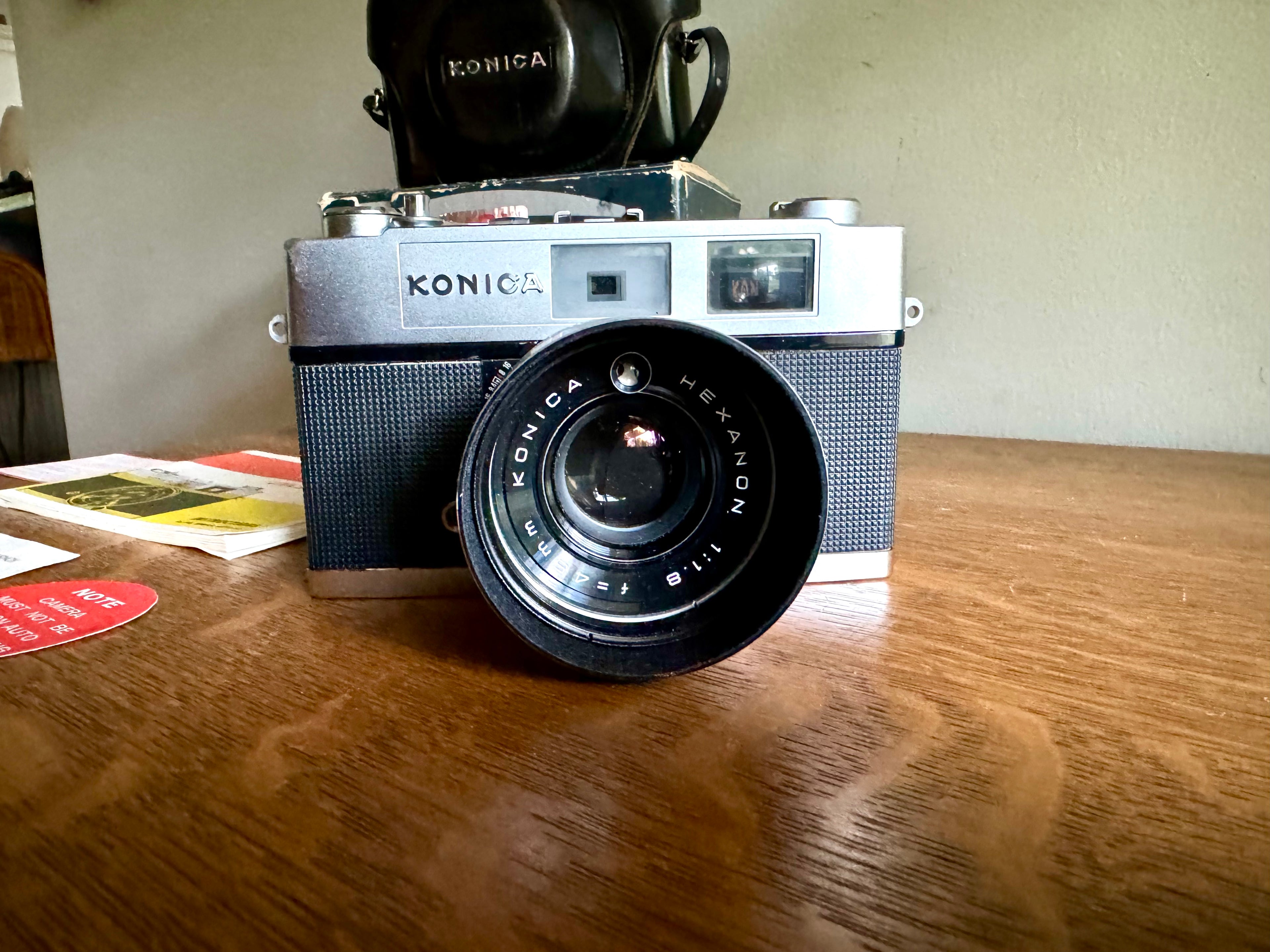 Vintage Konica Auto S2 35mm Camera | Konica Auto S2 Camera With Hexanon Lens Konica Auto S2 Japan 35MM Film Camera With Case in Original Box