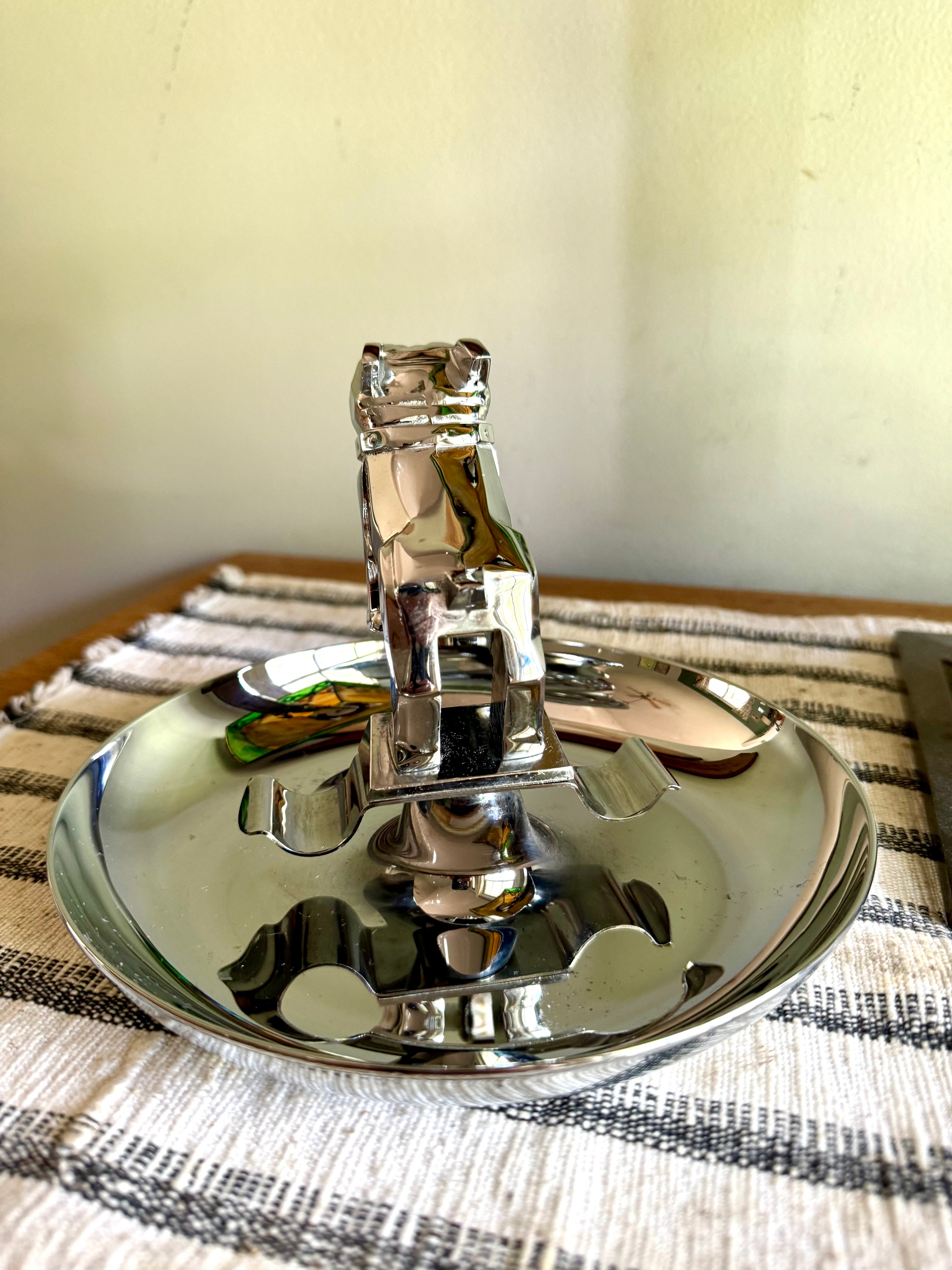 Vtg Original Mack Truck Hood Ornament Advertisement Cigar Ashtray | Mack The Bulldog Cigar Ashtray | Mack Truck Chrome Hood Ornament Ashtray