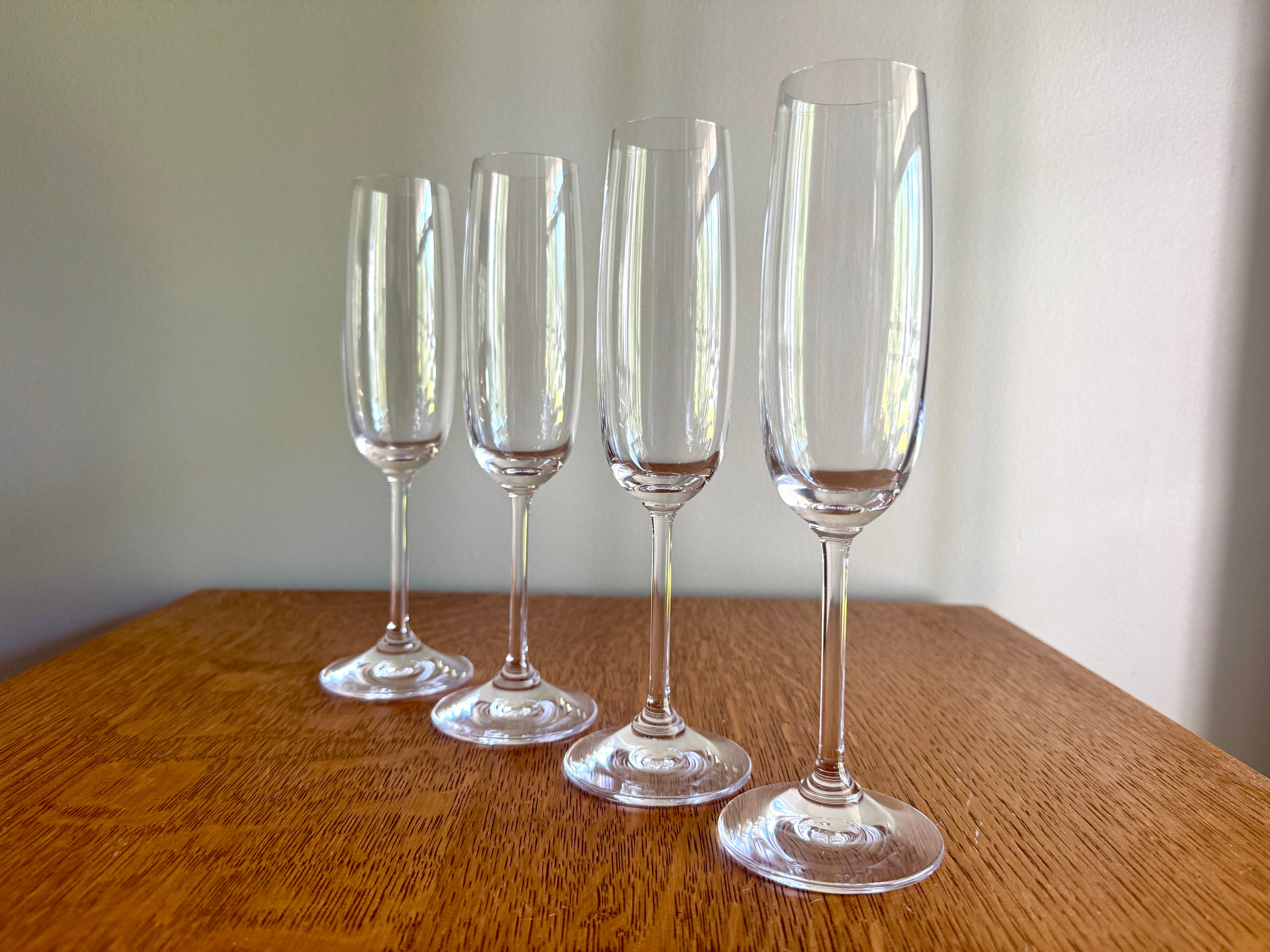 Set of 4 of Waterford Marquis Crystal Champagne Flutes ~ Crystal Marquis Fluted Glasses