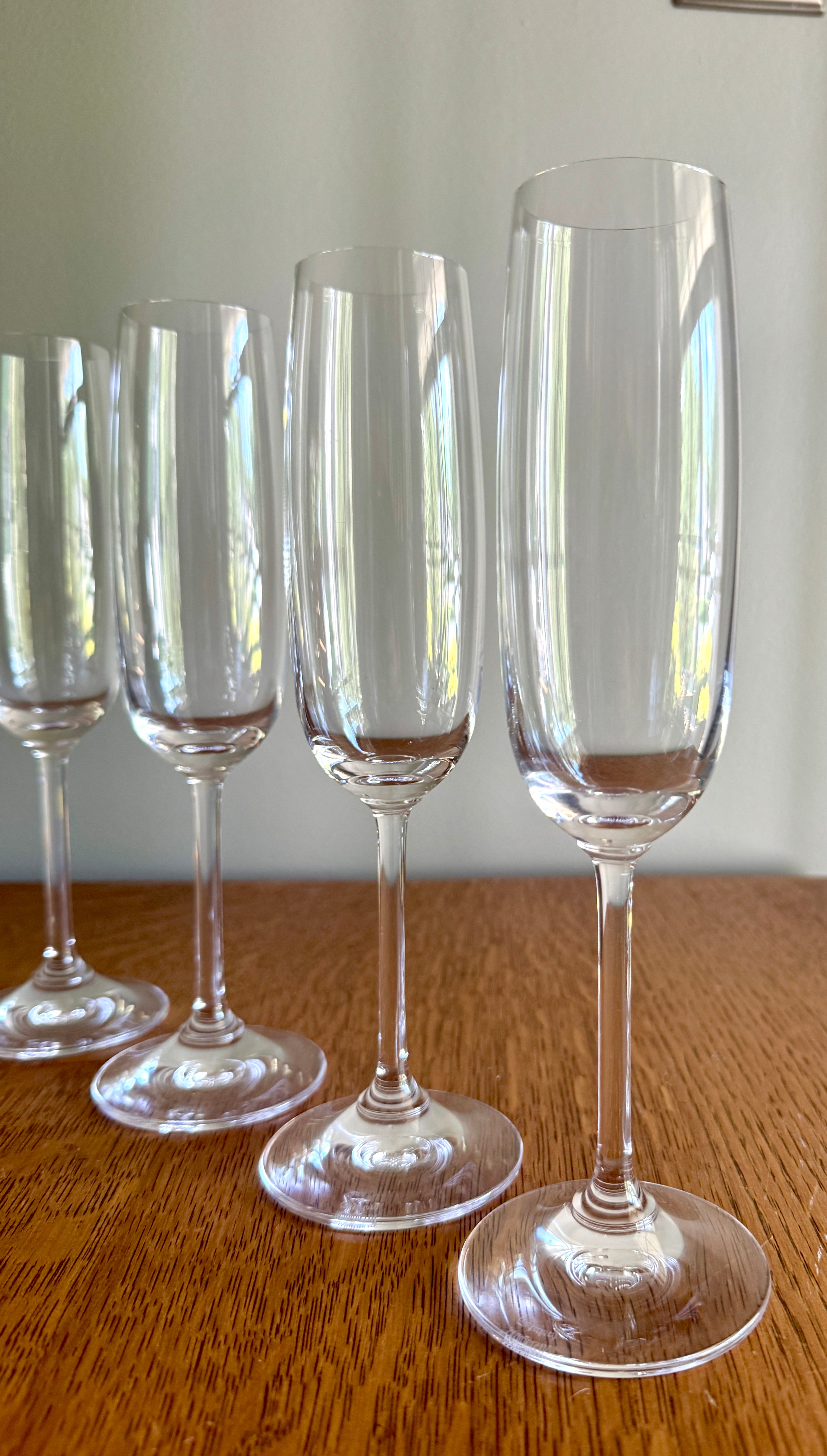 Set of 4 of Waterford Marquis Crystal Champagne Flutes ~ Crystal Marquis Fluted Glasses
