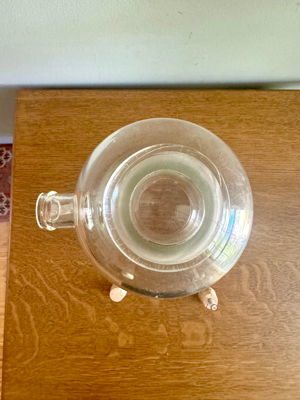Vintage Large Chemistry Bottle | Large Laboratory Glass Flask | Unique 4 Spout Scientific Bottle | Large Glass Beaker | Vintage Chemistry